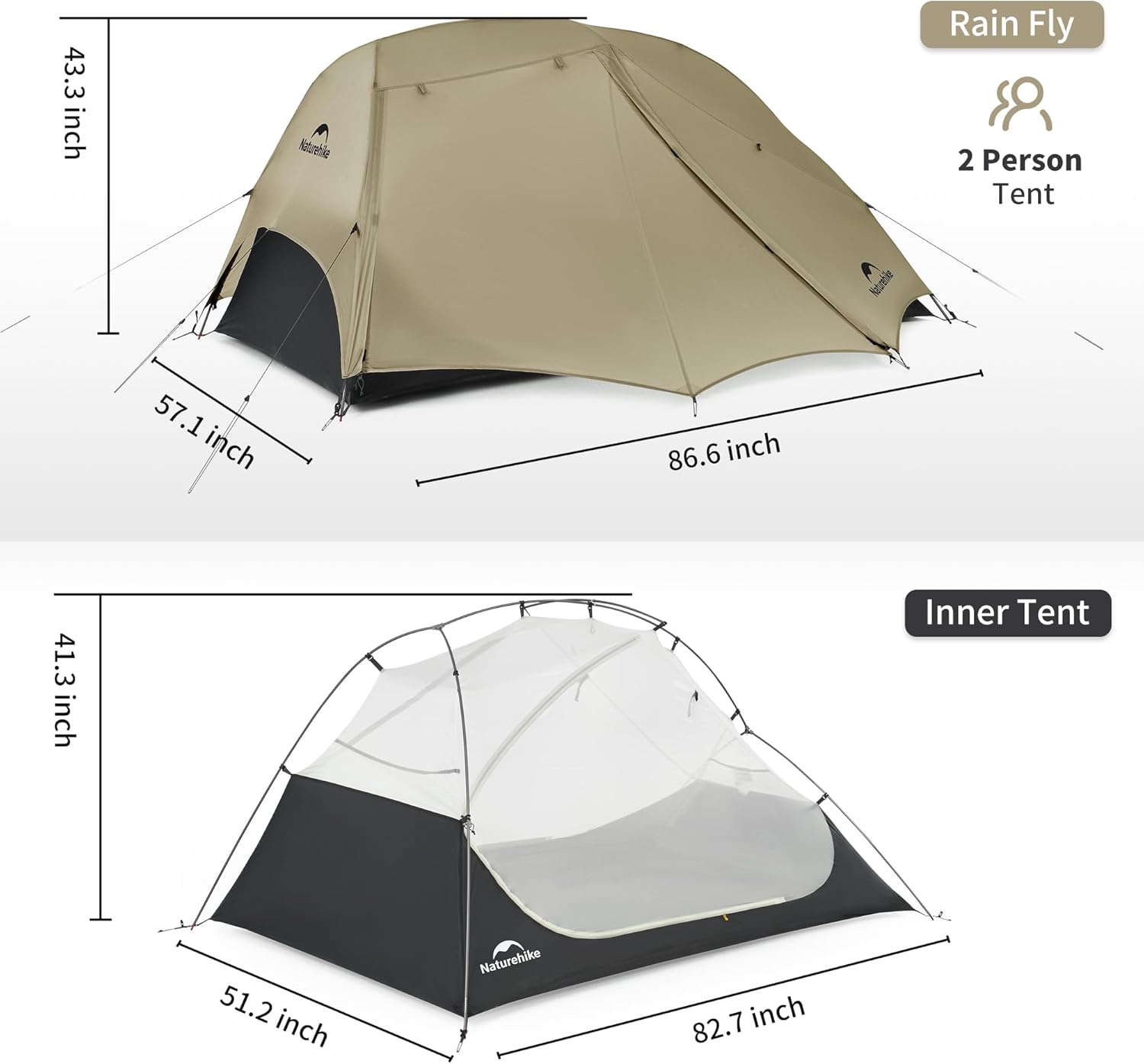 Thumbnail 1 de Naturehike Star River UL 2 Persone: Tenda Doppio Strato Ultralight per Backpacking