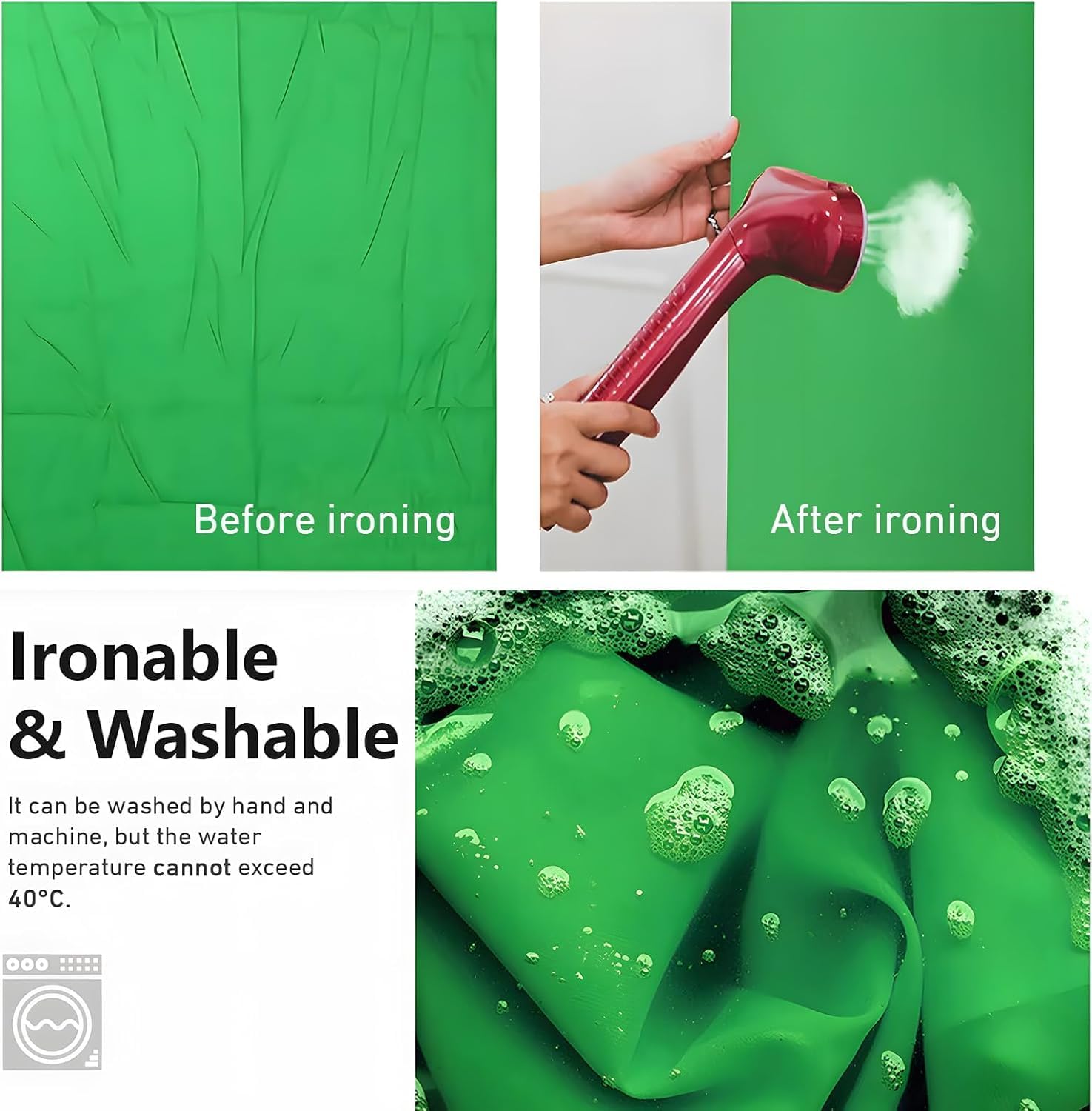 Thumbnail 3 de YZNT Green Screen Backdrop 2 x 3 m for chroma key 🎥