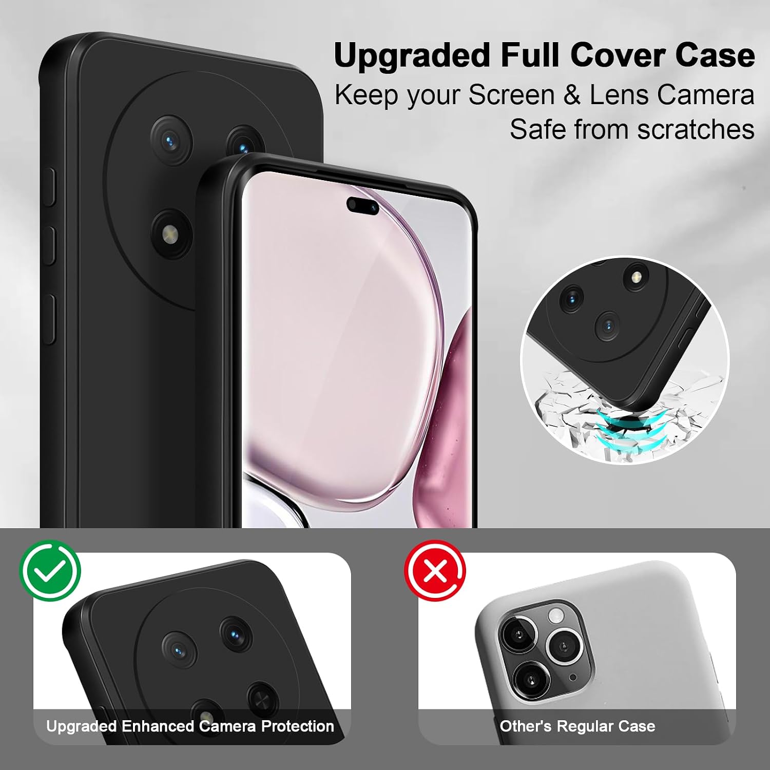 Detalle 2 de Btstring Case for Honor Magic 7 Lite – Soft Silicone Case with Upgraded Camera Protection