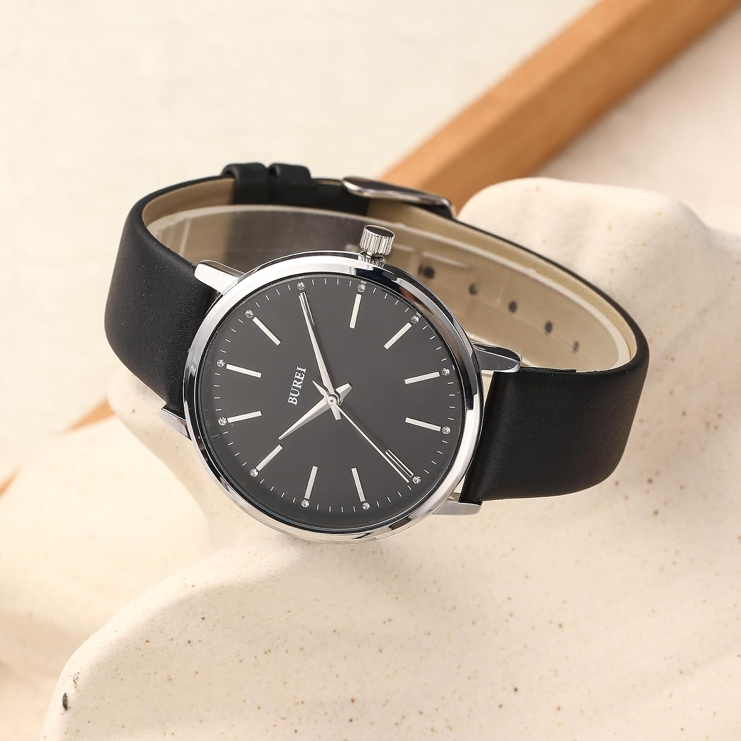 Detalle de BUREI Reloj minimalista mujer 30 m