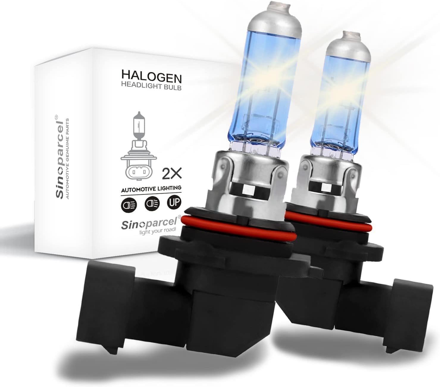 Detalle de Sinoparcel HIR2/9012 Ampoules Halogène 5000K – Lot de 2 pour Feux de Route et Croisement, 55W, DC12V