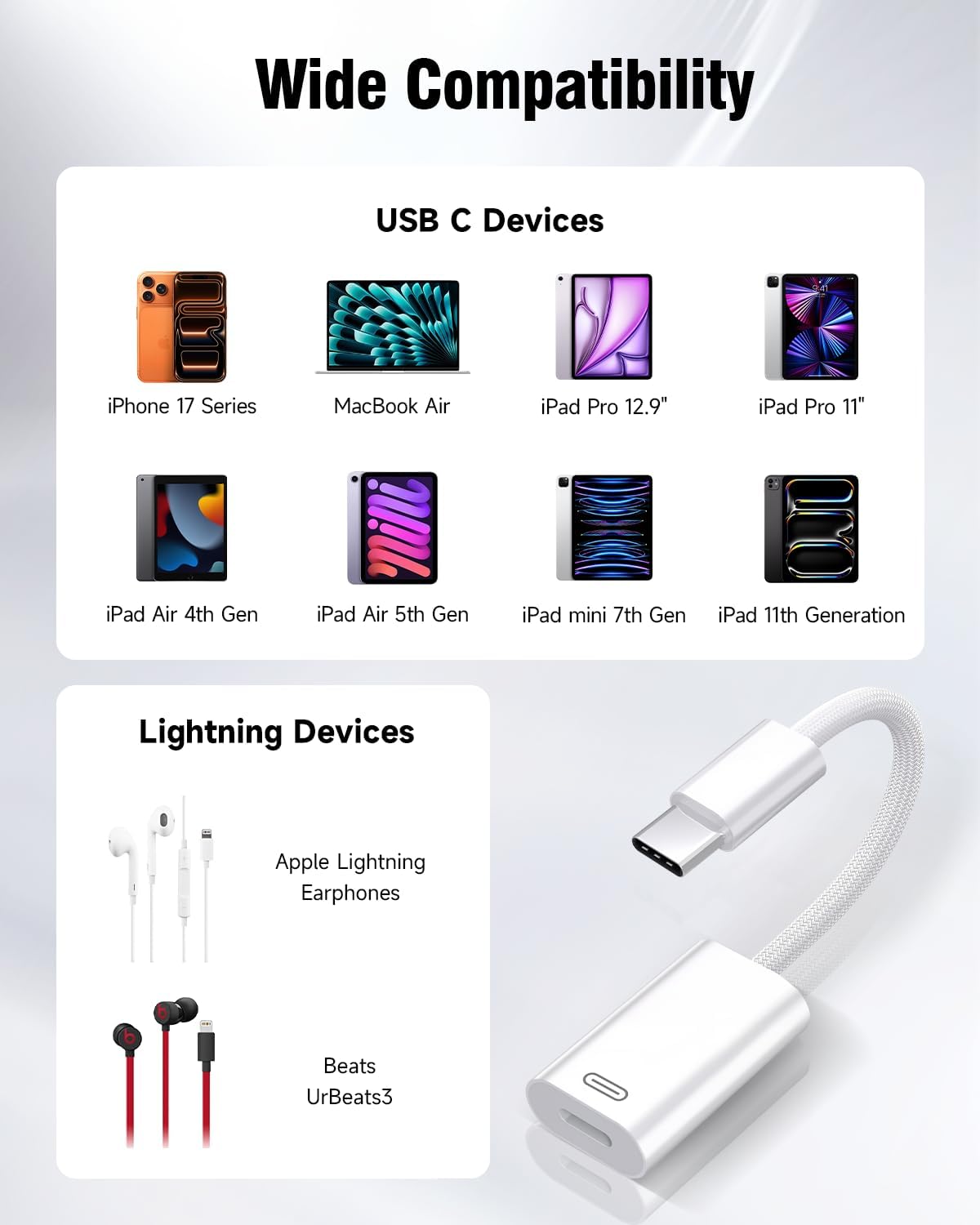 Thumbnail 5 de USB C to Lightning Audio Adapter