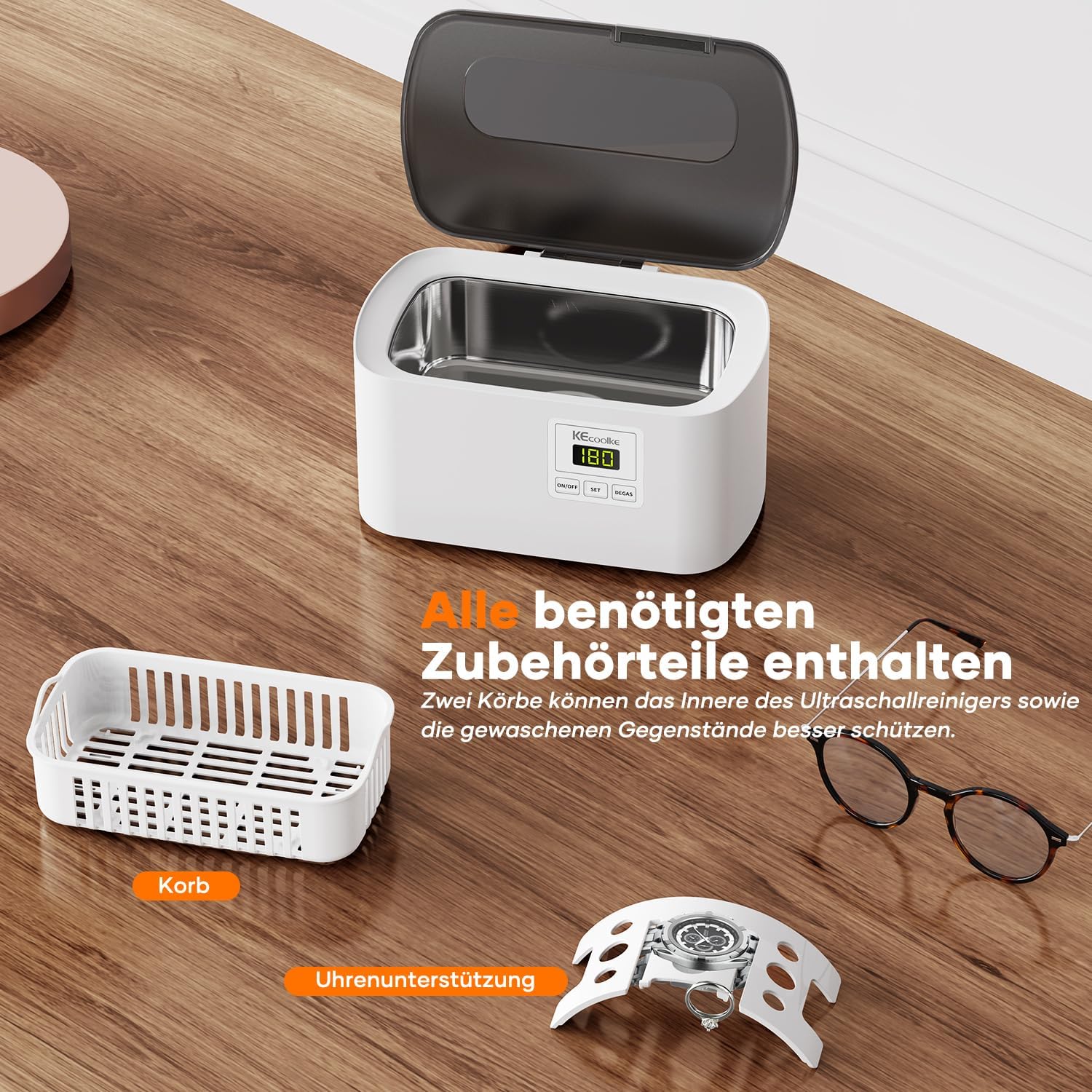 Detalle 2 de KECOOLKE Sonic Cleaner Ultraschallreiniger mit Timer