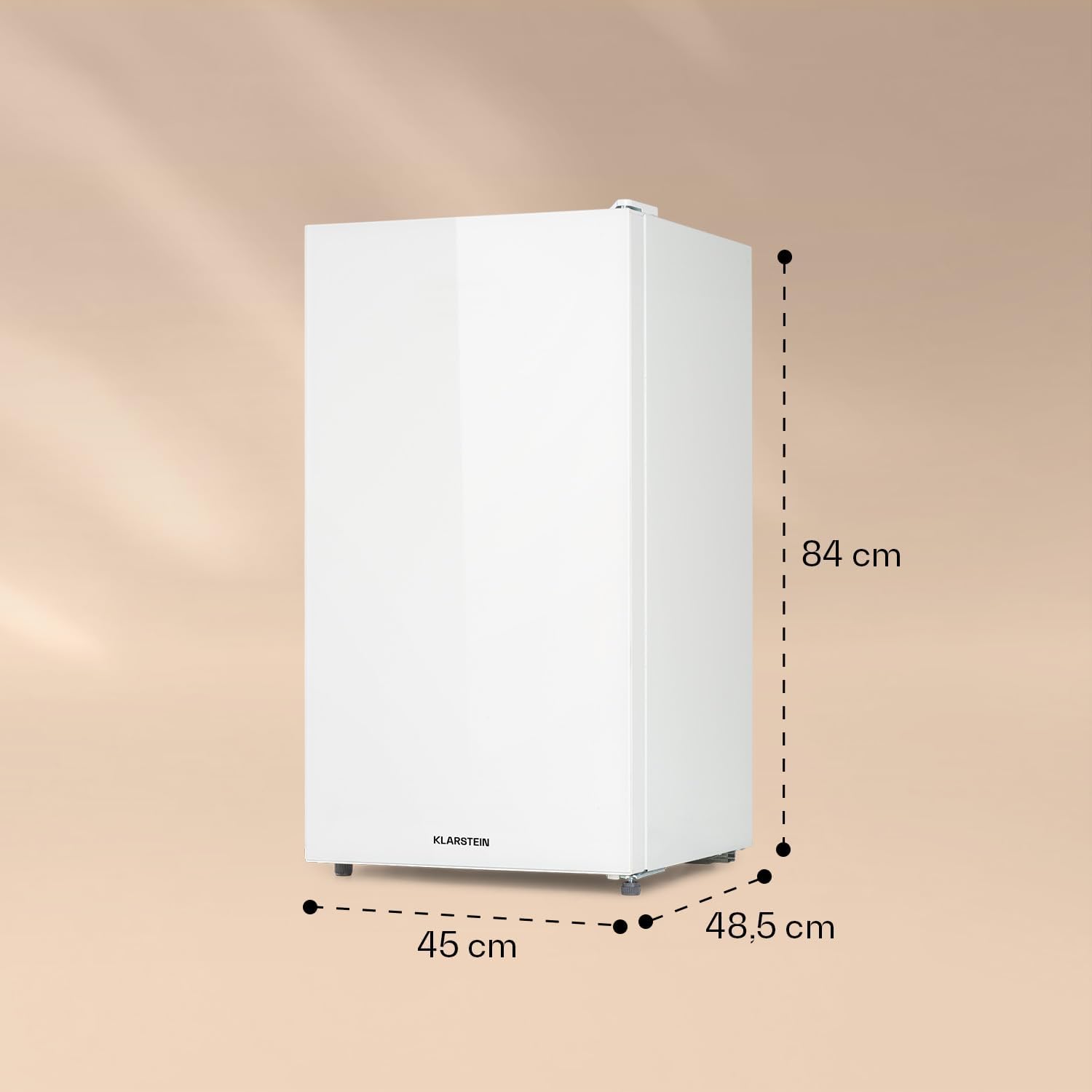 Detalle de Klarstein HEA14-Frost-wh-E Luminance Frost compact fridge-freezer, 91L
