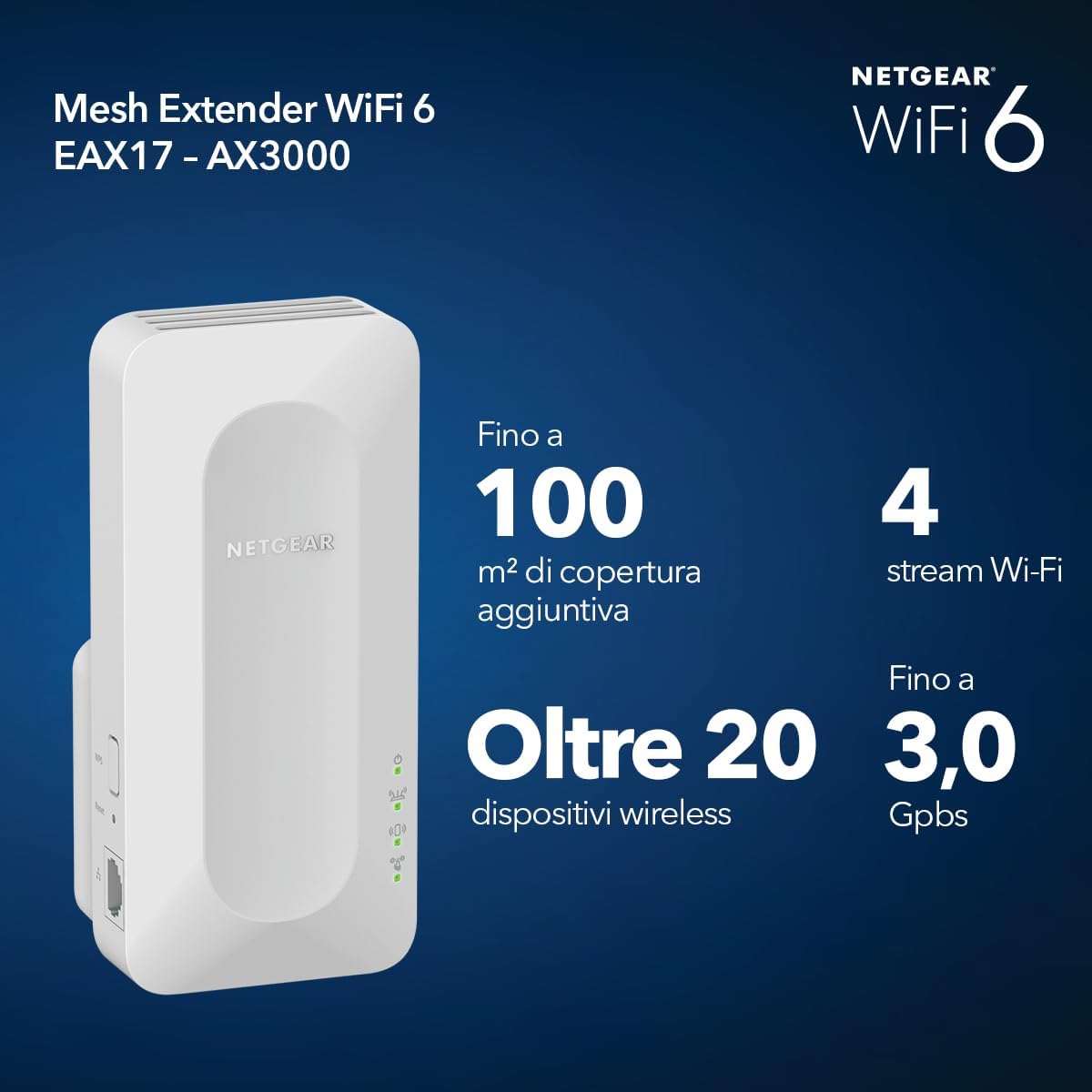 Thumbnail 1 de NETGEAR EAX17 Ripetitore WiFi 6 3 Gbps