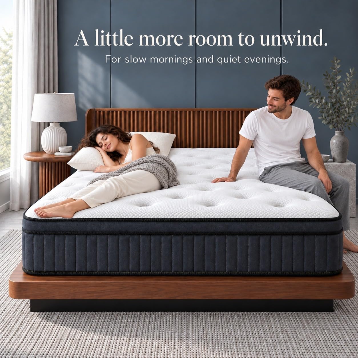 Detalle 2 de Softora 12K King Mattress, 12-Inch Memory Foam Hybrid with Pocket Springs