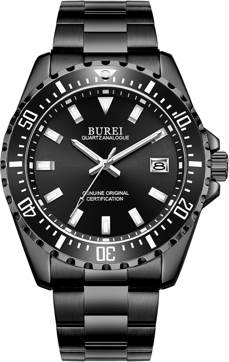 Thumbnail 4 de BUREI Montre Homme Grand Cadran 3 ATM
