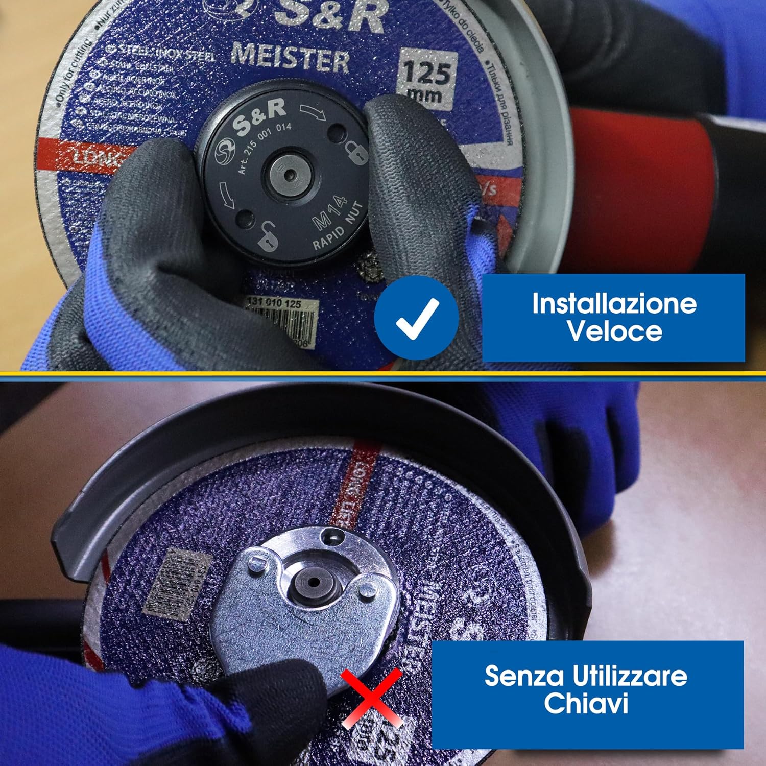Thumbnail 3 de S&R Dado Flangia Serraggio Rapido M14: dado flangia universale per smerigliatrici