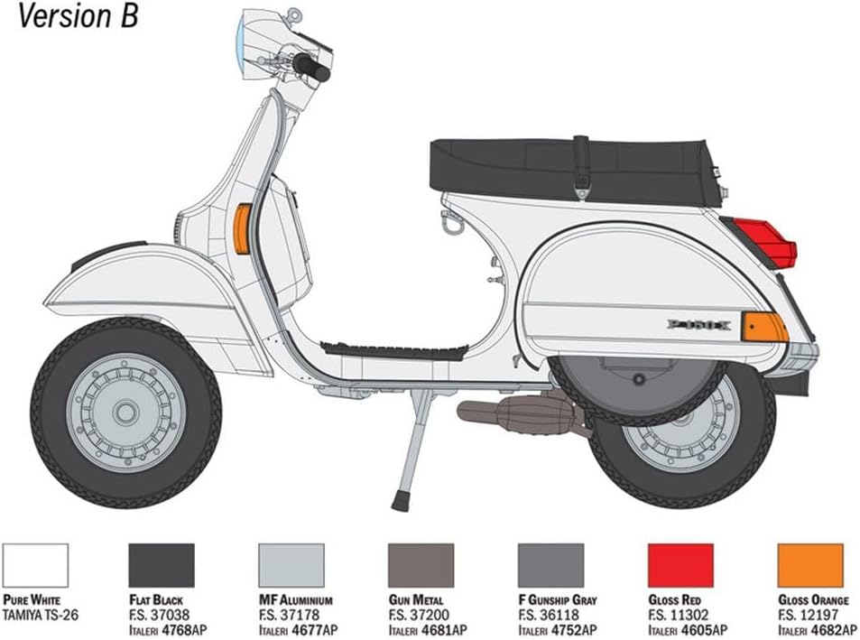 Detalle 2 de Italeri 4645 Vespa PX 125/150 1978 – model do składania 1:9, 27 cm