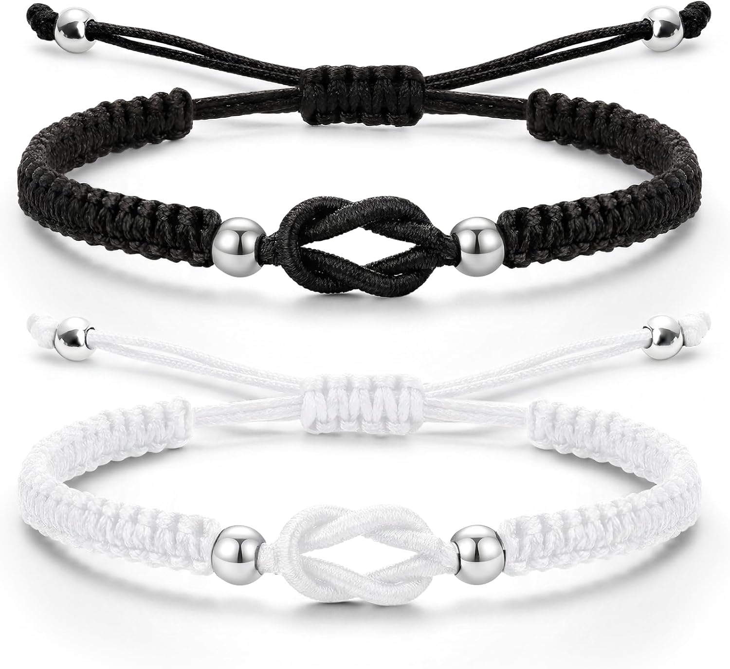 Thumbnail 6 de J.Fée 2er-Armband Damen Set (Silber 925 & 14K Knoten) – Partner-/Freundschaftsarmbänder