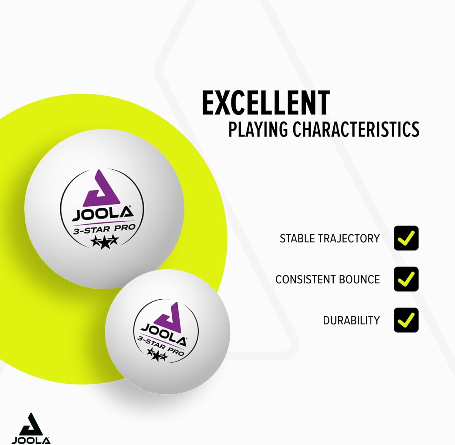 Detalle 2 de JOOLA Premium 3-Star Pro Ping Pong Balls (24-pack)