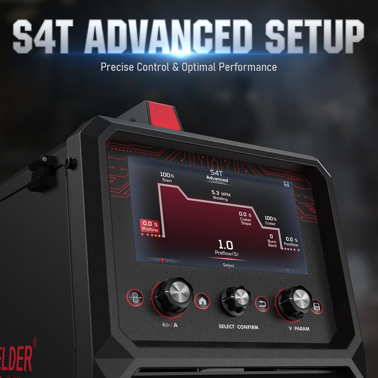 Detalle de YESWELDER Firstess SP200: 7-in-1 MIG Welder for Home, Auto & Fabrication