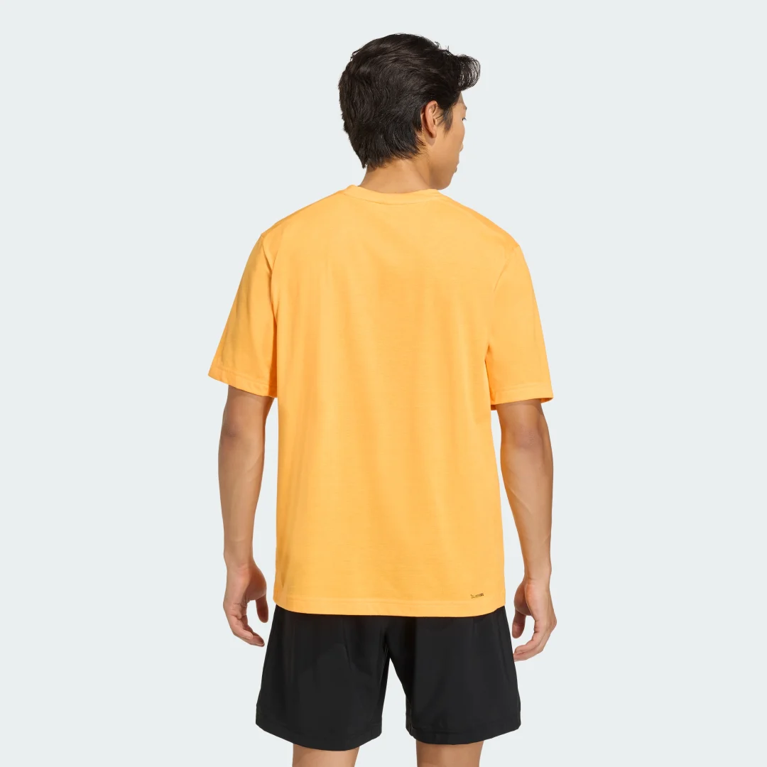 Detalle 2 de Camiseta de Entrenamiento Essentials FeelReady de Adidas – naranja