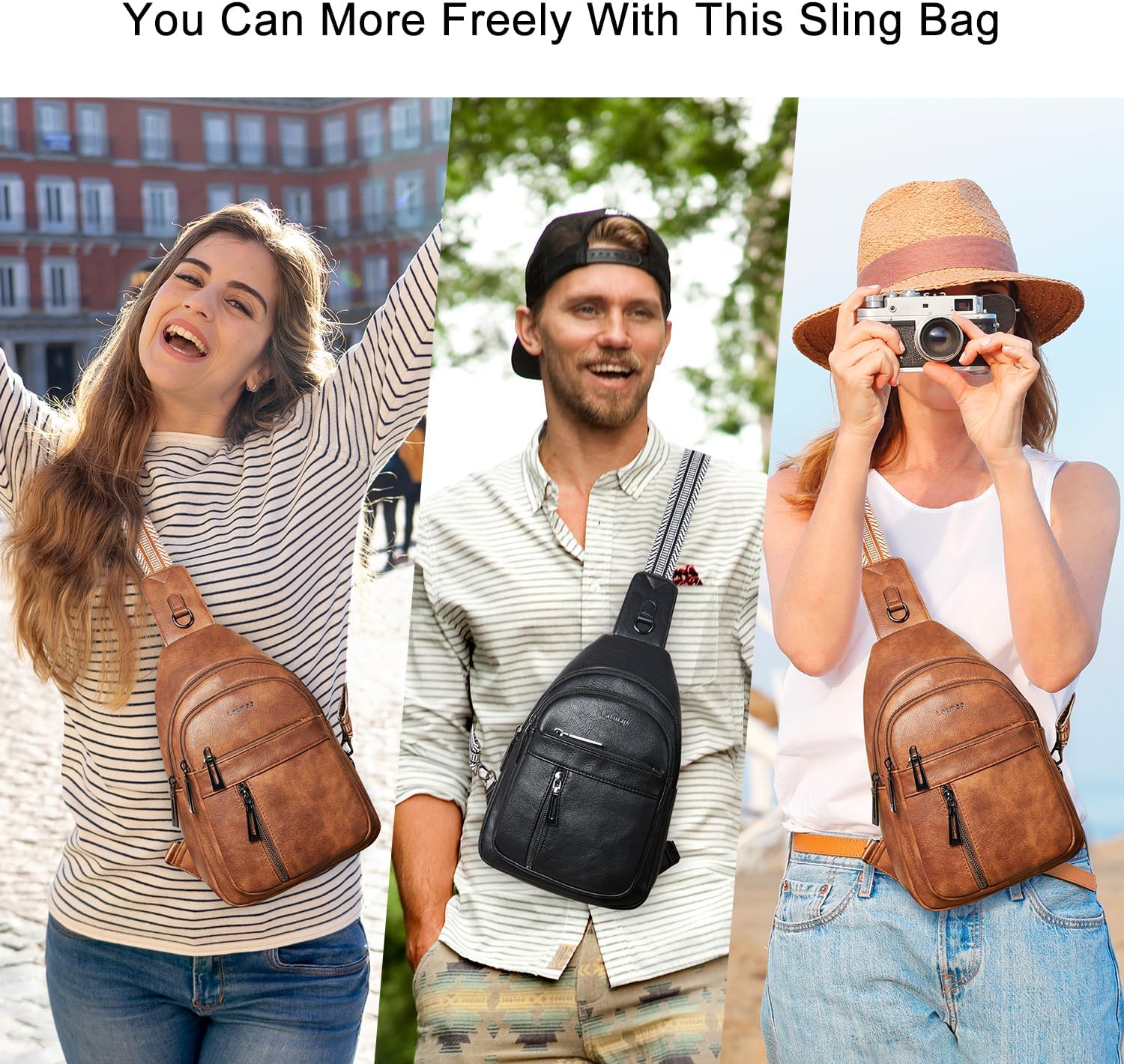 Detalle de LATMAP 7L Sling Bag: Compact, Versatile Crossbody that Keeps Essentials Separate