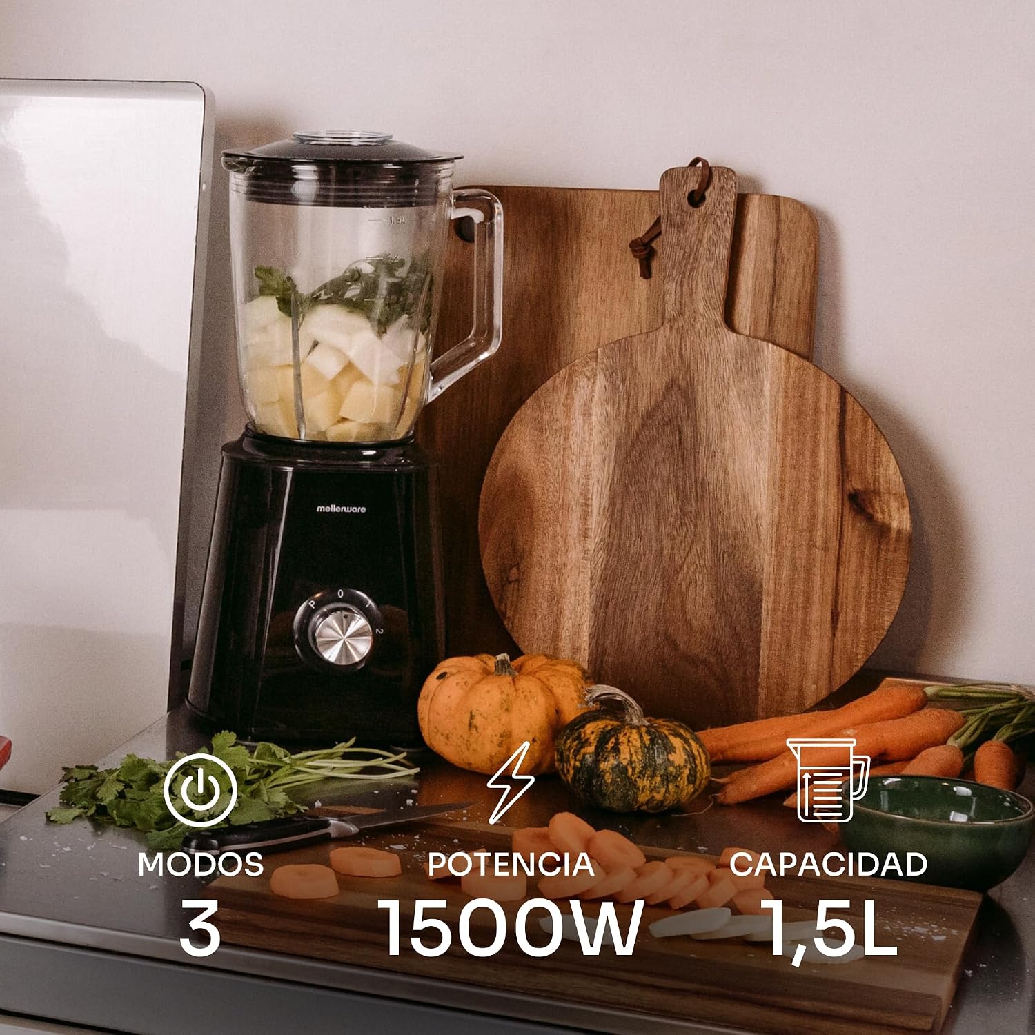 Detalle 2 de Mellerware Mixy! 1500 W batidora de vaso