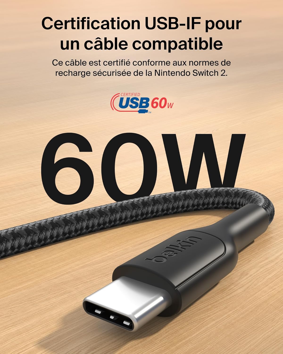 Thumbnail 4 de Belkin Gaming Câble USB-C vers USB-C 60 W 2 m