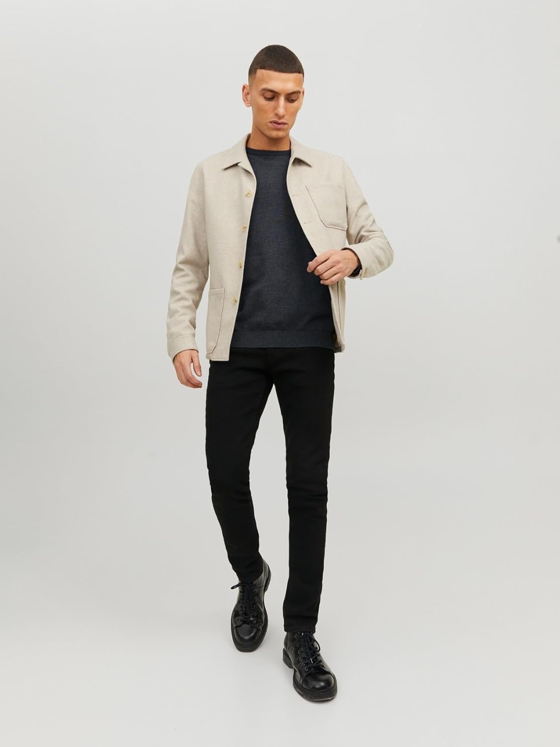 Thumbnail 2 de Pull homme Jack & Jones Jjebasic en coton (col rond) – tricot étroit