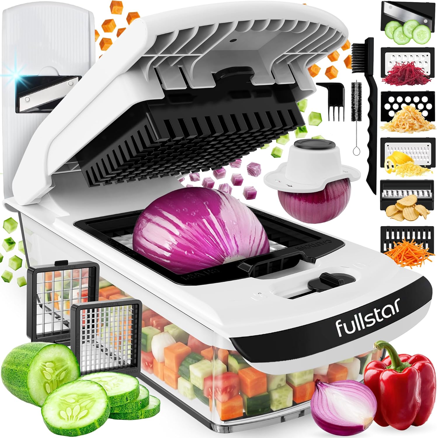 Fullstar Pro 8-in-1 Vegetable Chopper and Mandoline Starter Kit