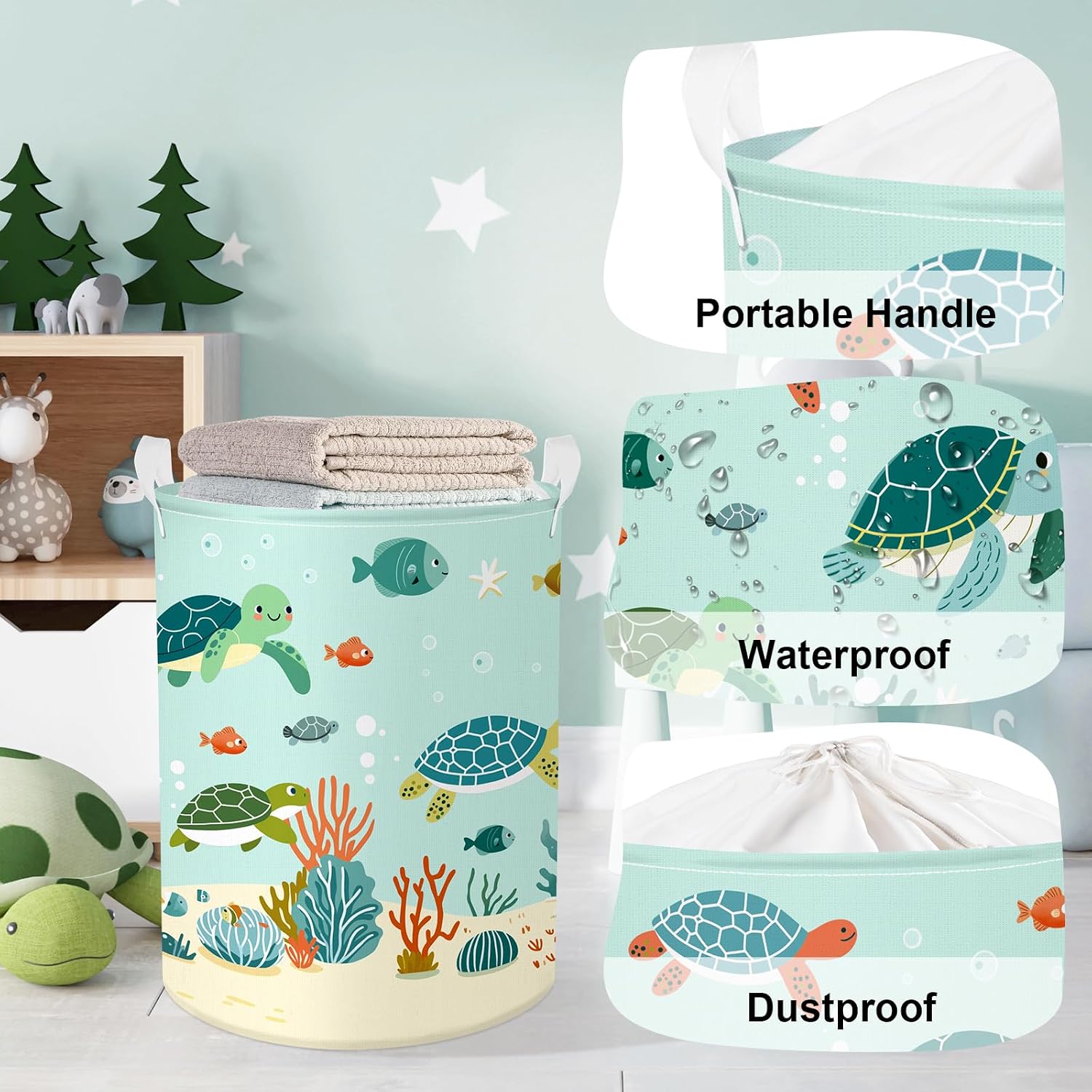 Thumbnail 3 de HUUMONSS Sea Animals Storage Basket 63L