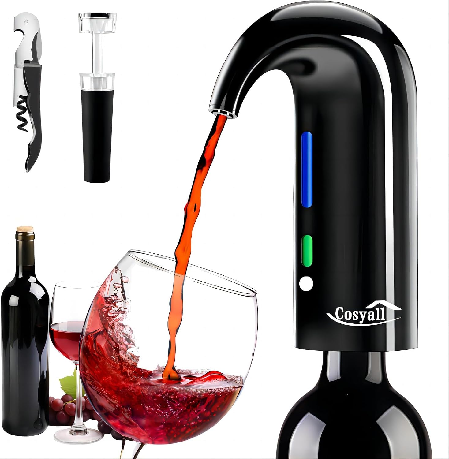Detalle de Cosyall Elektrischer Wein Dekanter mit 6,5 cm