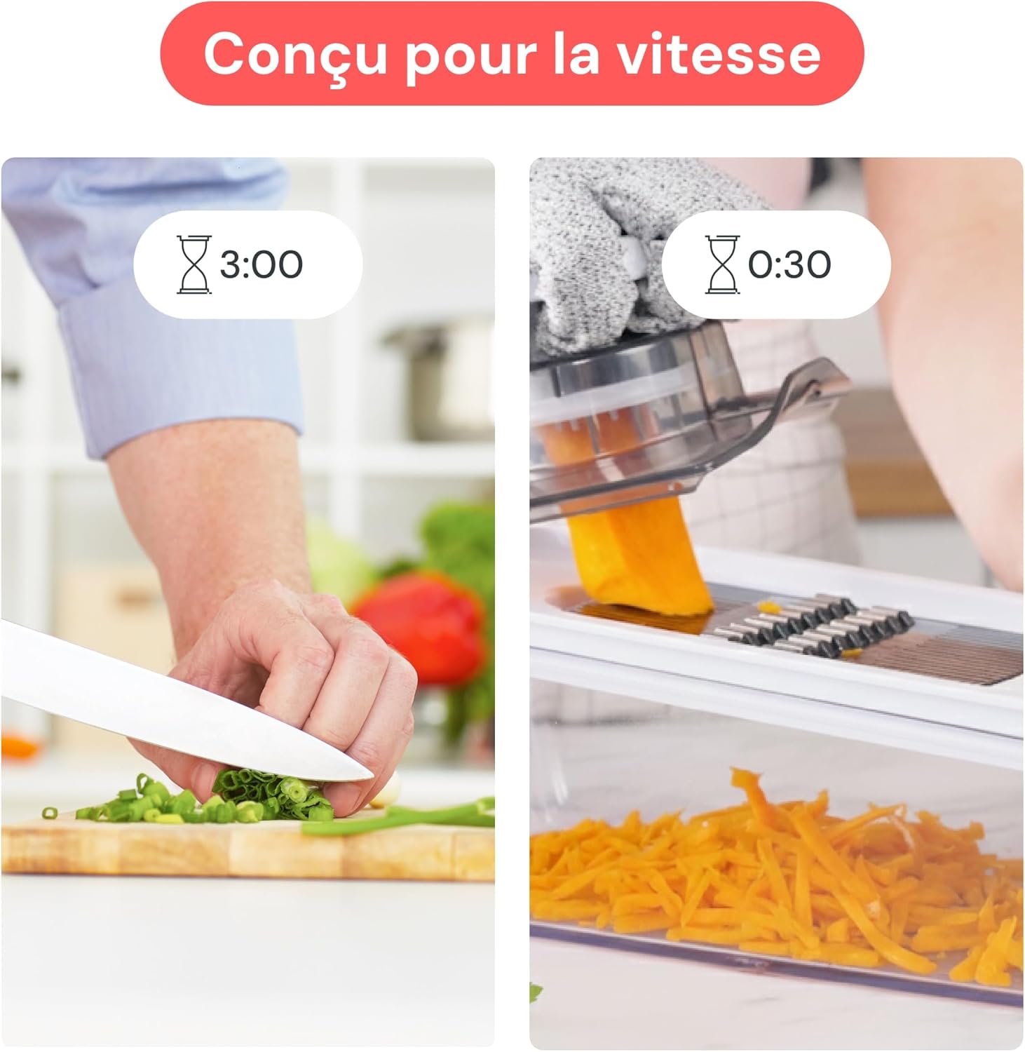 Detalle de Fullstar groenteschaaf 6-in-1 met verwisselbare messen en opvangbak