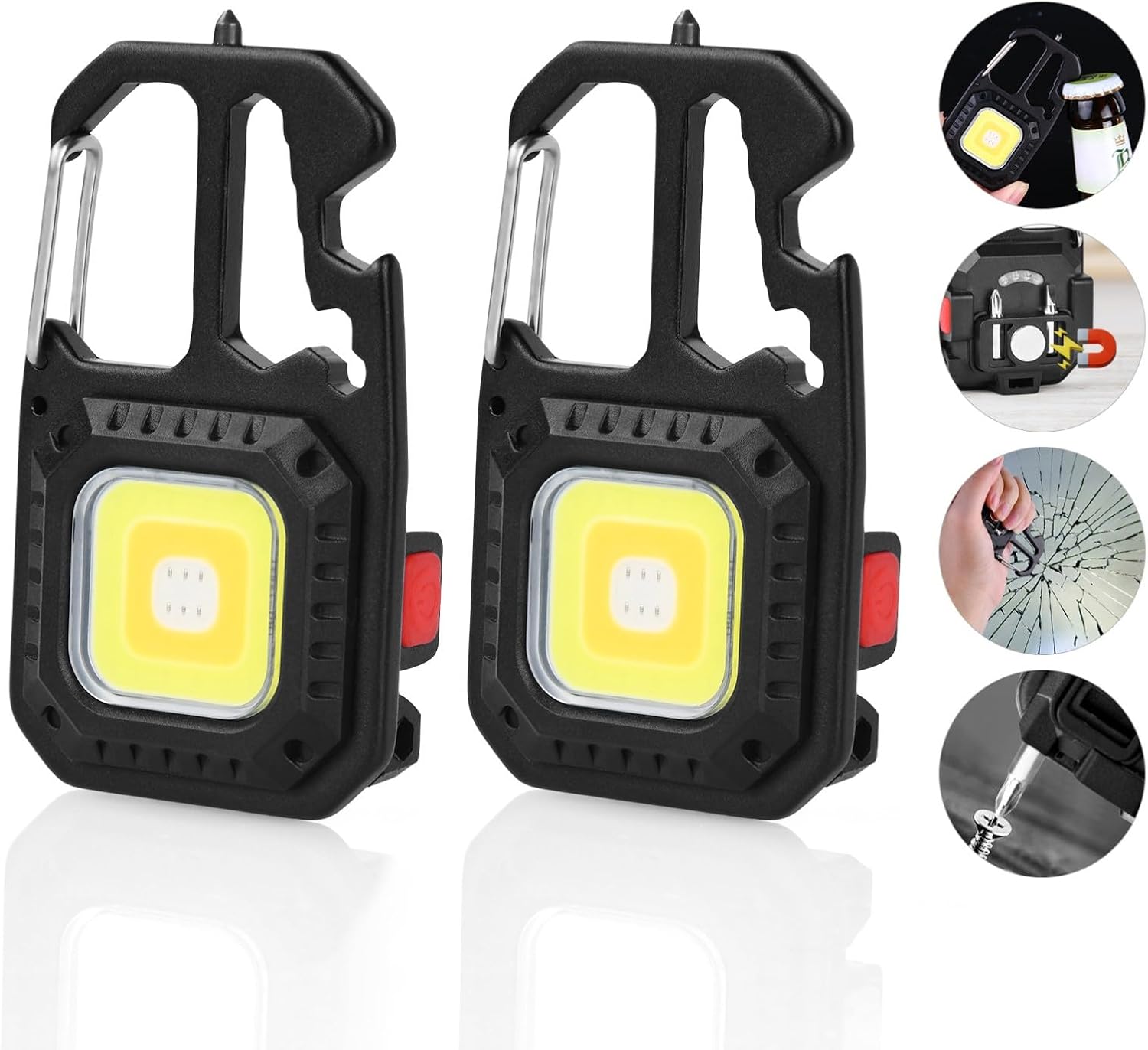 Detalle de URAQT U4-2PW5138YSD221130-FBA sleutelhangerzaklamp met 7 lichtstanden
