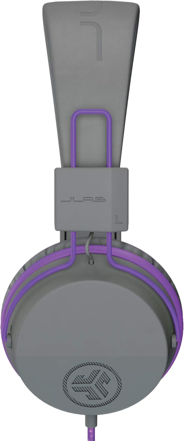 Thumbnail 1 de JLab JBuddies Studio – Casque filaire on-ear pour enfants avec micro et limiteur de volume (Graphite/Violet)