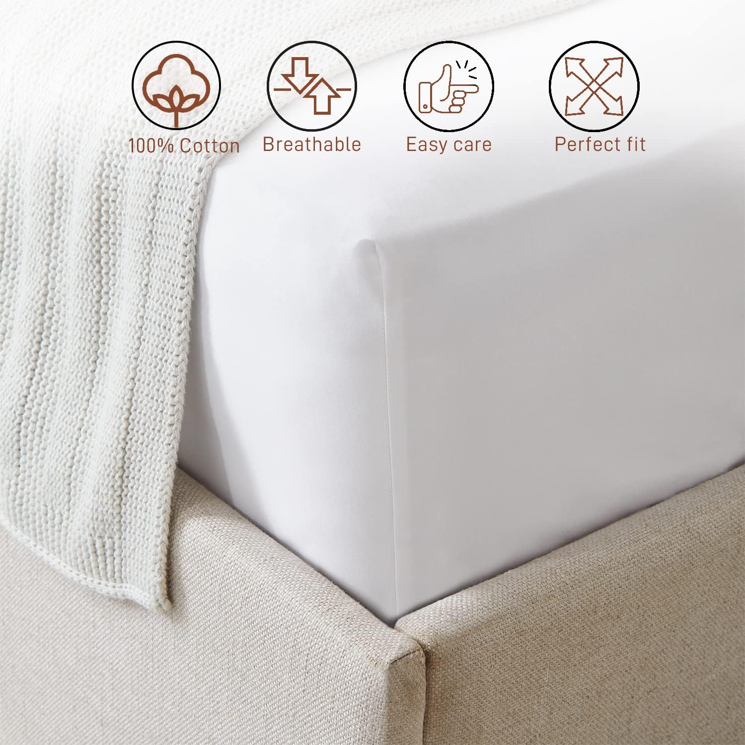 Thumbnail 2 de AR Ware Double Fitted Sheet 300 TC