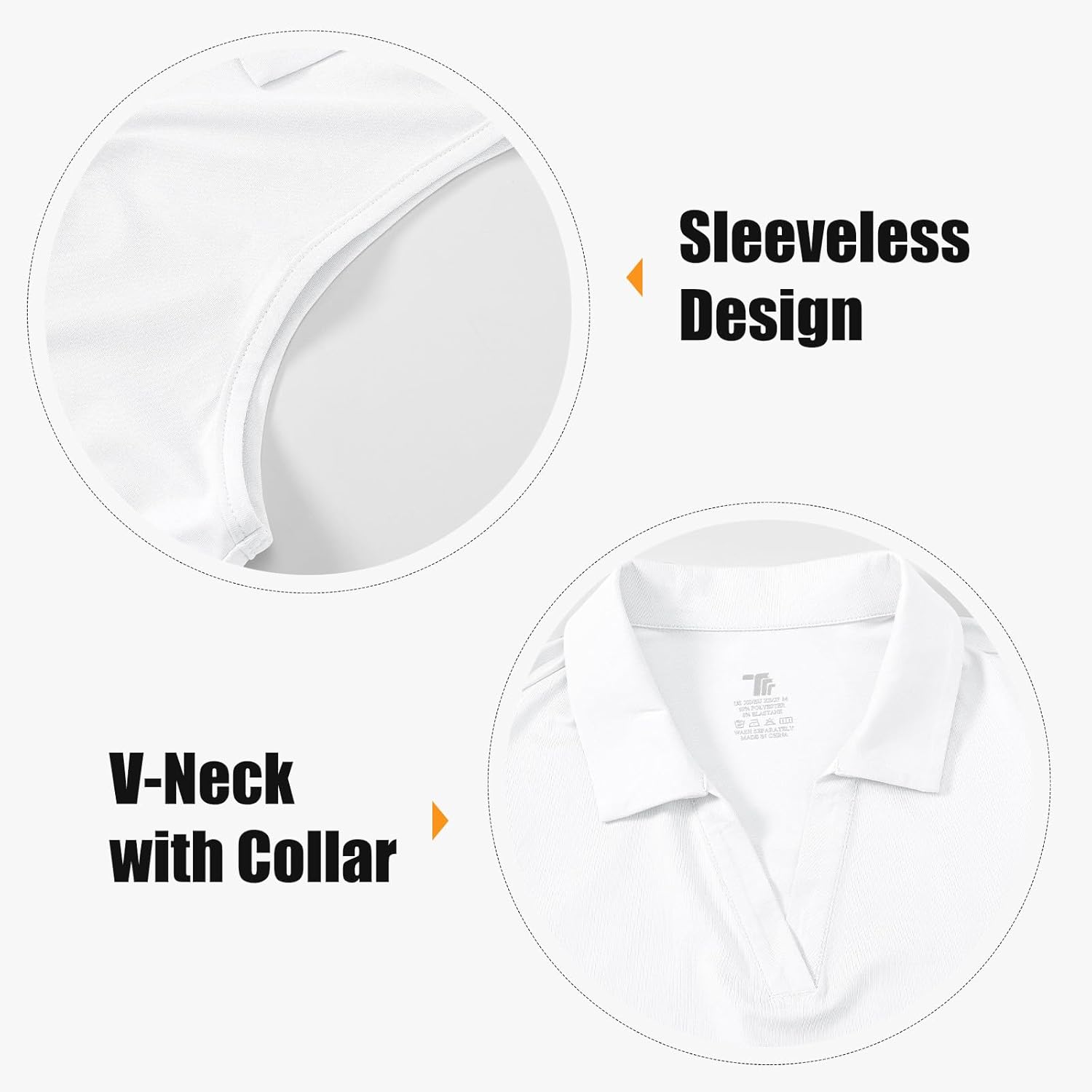 Thumbnail 4 de BGOWATU Women's Sleeveless Golf Polo Shirts: UPF 50+ V-Neck Tank for Active Motion