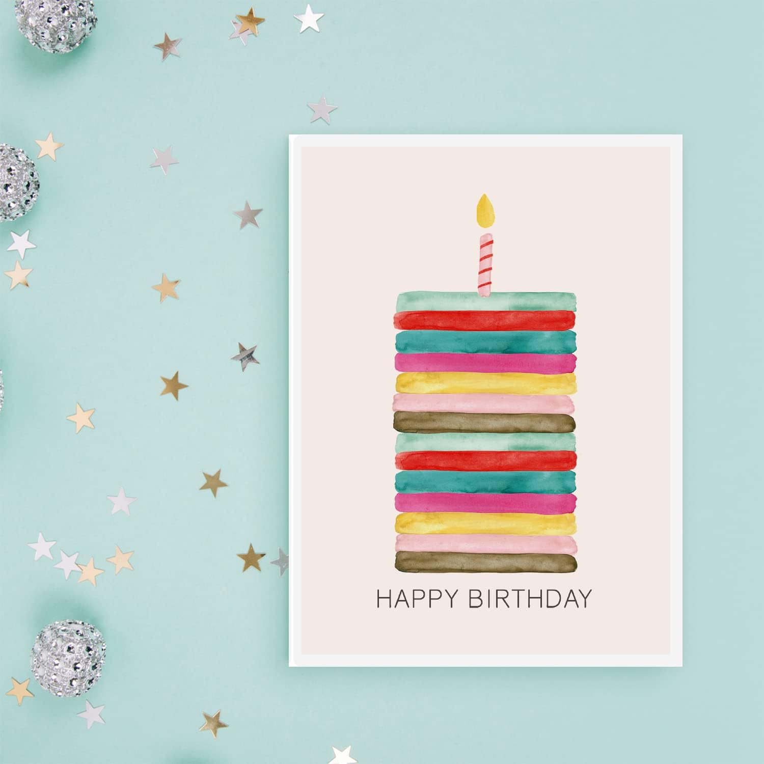 Thumbnail 1 de SWEETZER & ORANGE Watercolor 24pc birthday cards