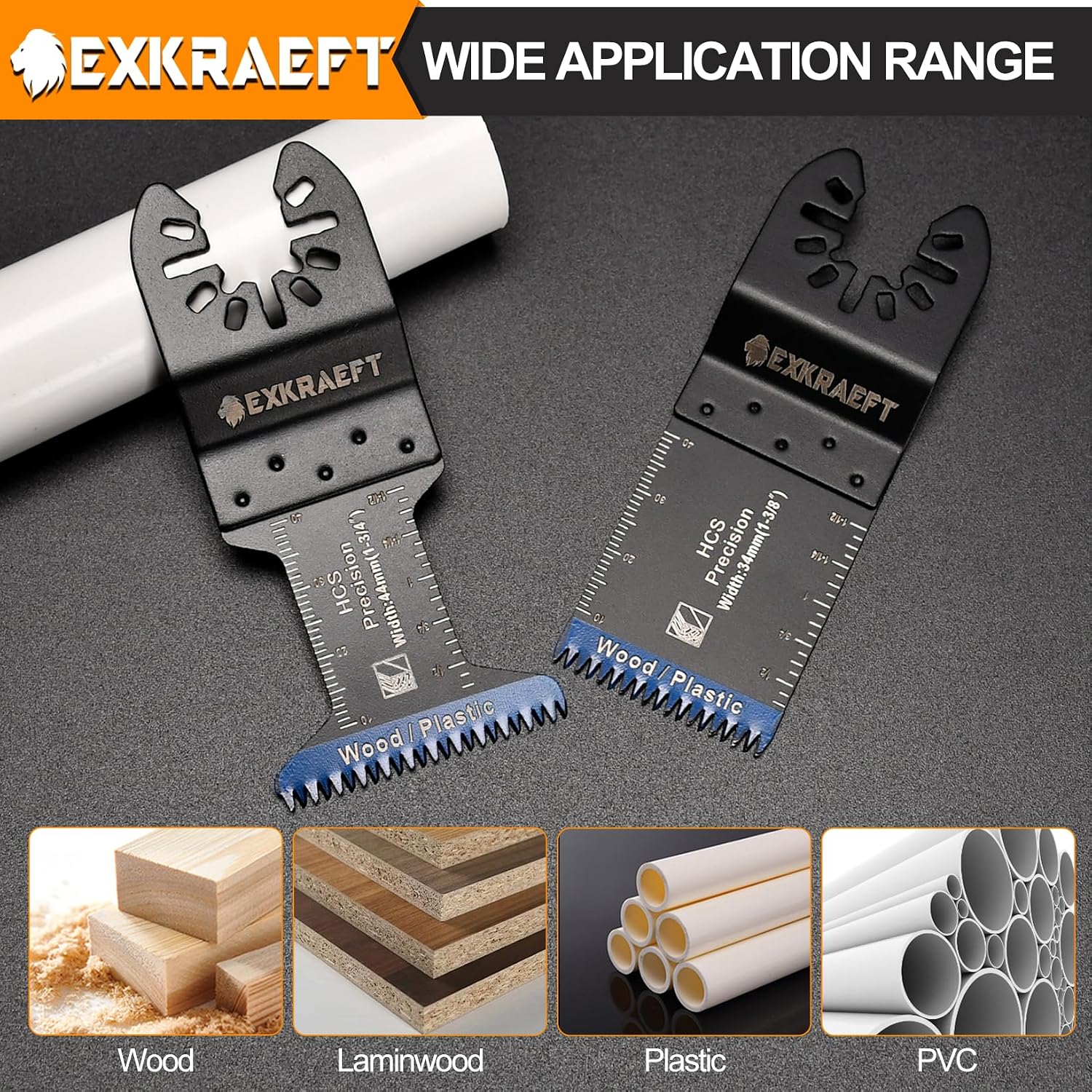 Thumbnail 6 de 125Pcs Multi Tool Blade Kit for Oscillating Saw – Universal Set for Milwaukee, Ryobi, Fein, Dremel and More