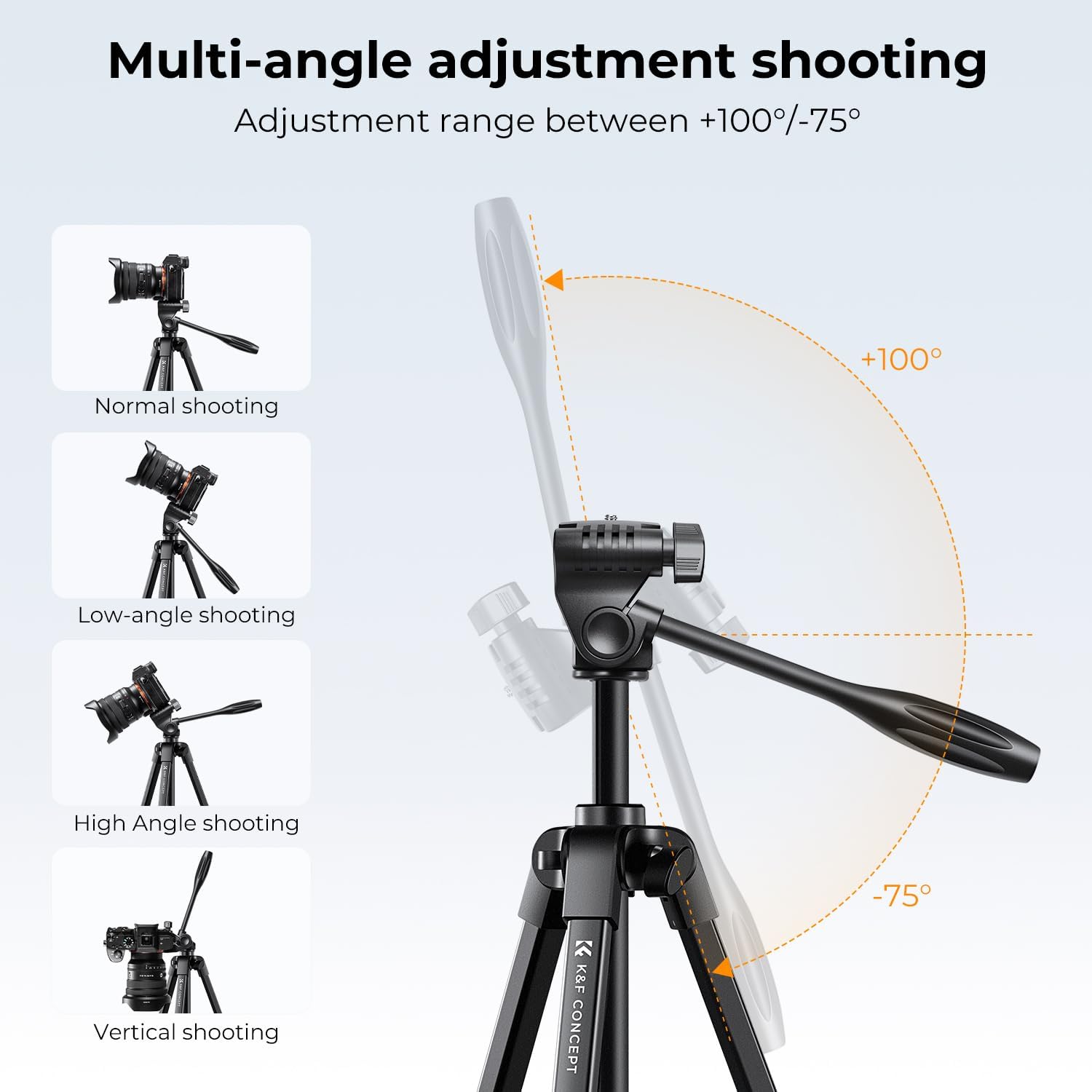 Thumbnail 2 de K&F CONCEPT NT510 Handystativ – leichtes 152 cm Stativ für DSLR, Smartphone & mehr