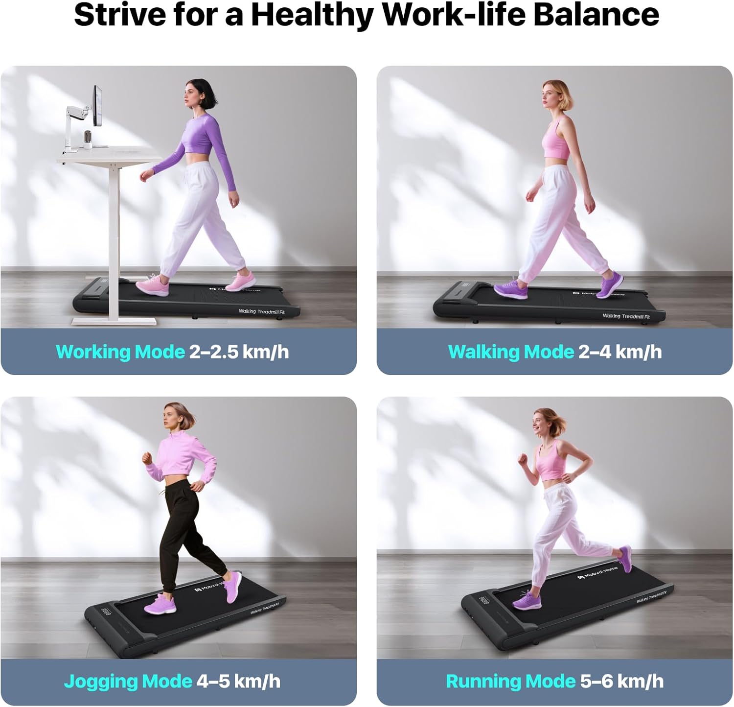 Thumbnail 1 de Mobvoi WalkingPad Smart AI Under-Desk Treadmill 6 km/h