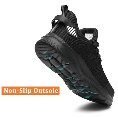 Detalle de Safety Trainers Men Steel Toe Cap Trainers by LUPWEE – Black, UK 9.5