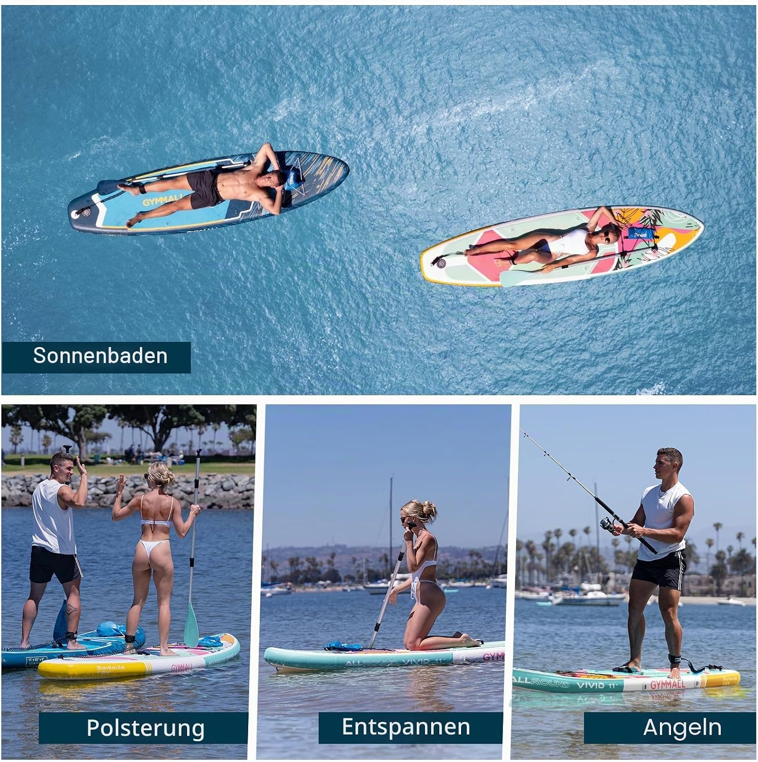 Detalle de GYMMALL Stand Up Paddling Board – Aufblasbares Sup Board für Erwachsene und Jugendliche