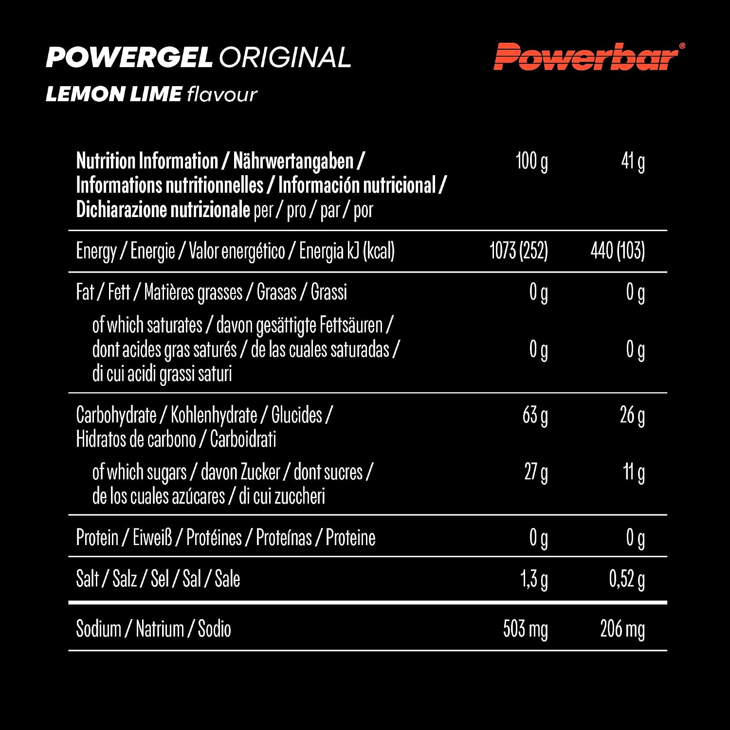 Detalle de Powerbar PowerGel Lemon Lime (24x41g) – Energie & Ausdauer für Kraft- und Ausdauersport
