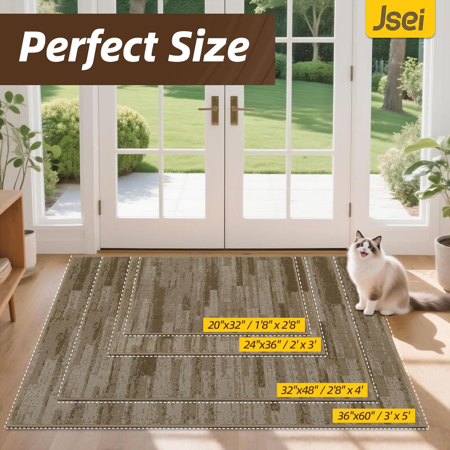 Detalle 2 de JSEI Tapis Anti-Salissures 60x90 Beige