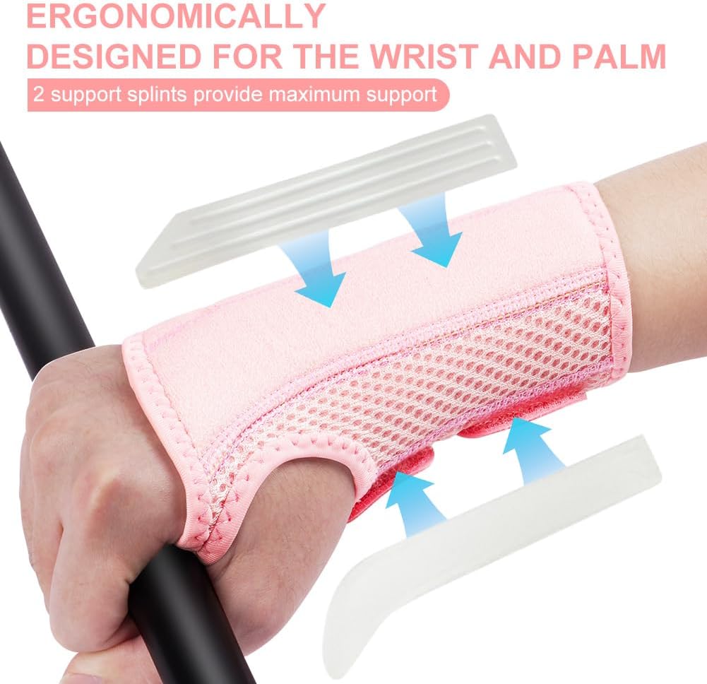 Detalle de Fefod Attelle de Poignet Respirante avec 2 Attelles – Soutien et Confort pour Arthrite, Tendinite et Câble Carpien