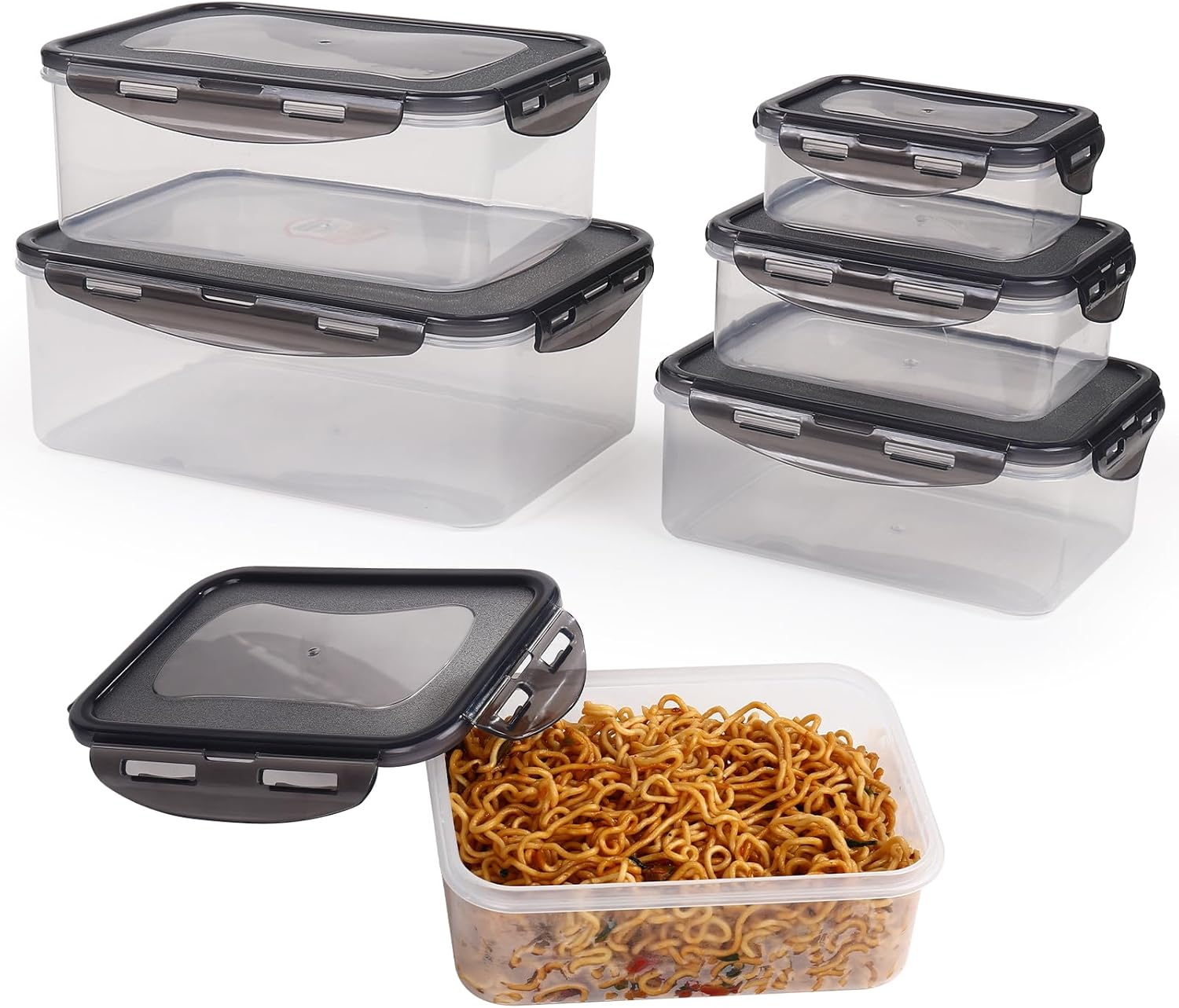 Detalle 2 de Rainberg 20-Piece Food Storage Containers Set: Airtight, Leak-Proof and Stackable