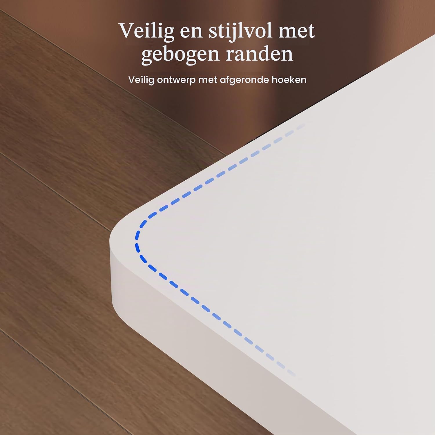Detalle de FLEXISPOT QE1W-1660-NL03 zit-sta bureau 160 x 60 cm, wit, elektrisch verstelbaar