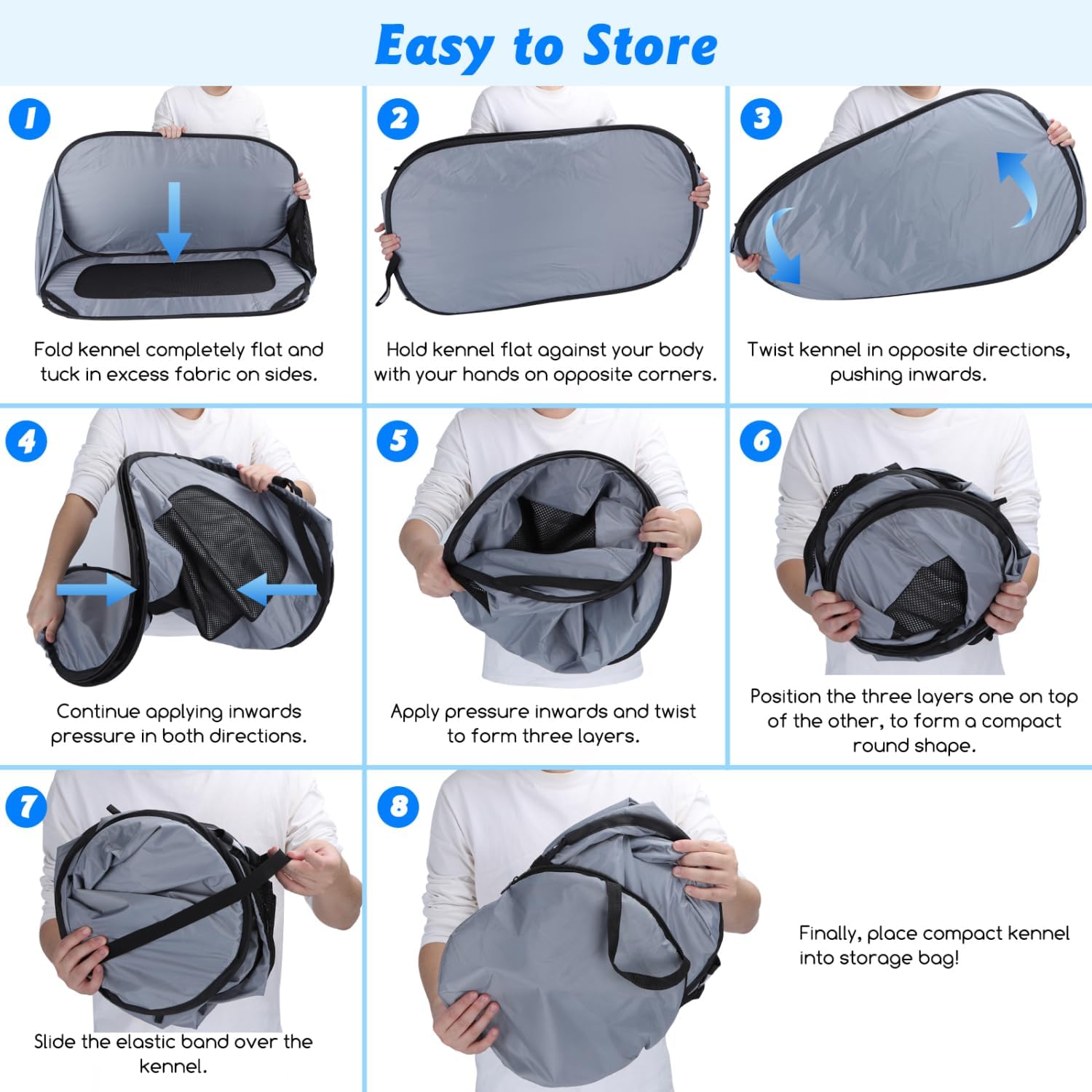 Detalle de Nobleza Cage Portative pour Chien/Chat de Voiture et Parc Pliable – 93 × 54 × 54 cm, Oxford Imperméable