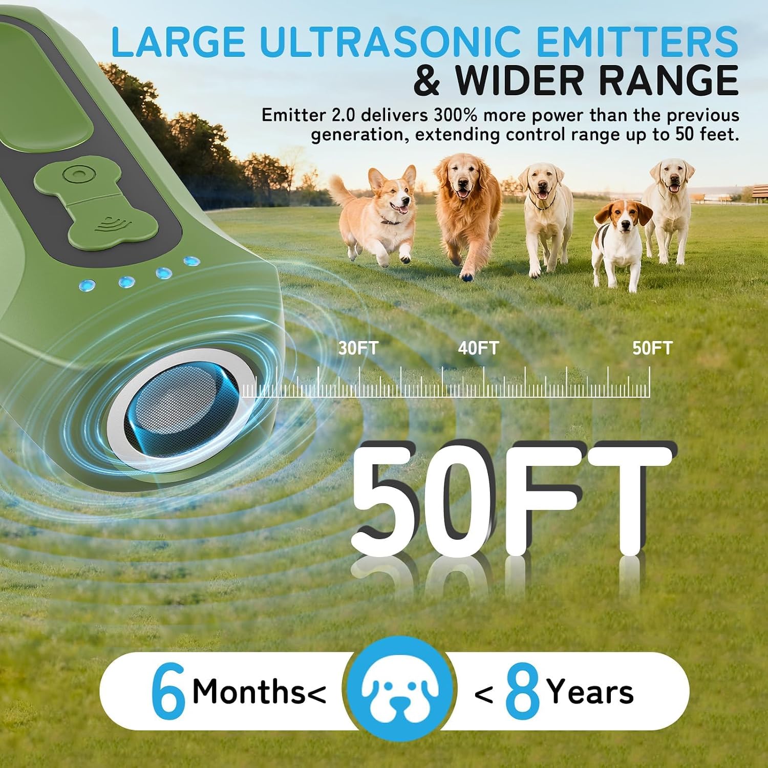 Thumbnail 4 de Holercoco Ultrasonic Anti Barking Device for Dogs – Humane, Portable Bark Control