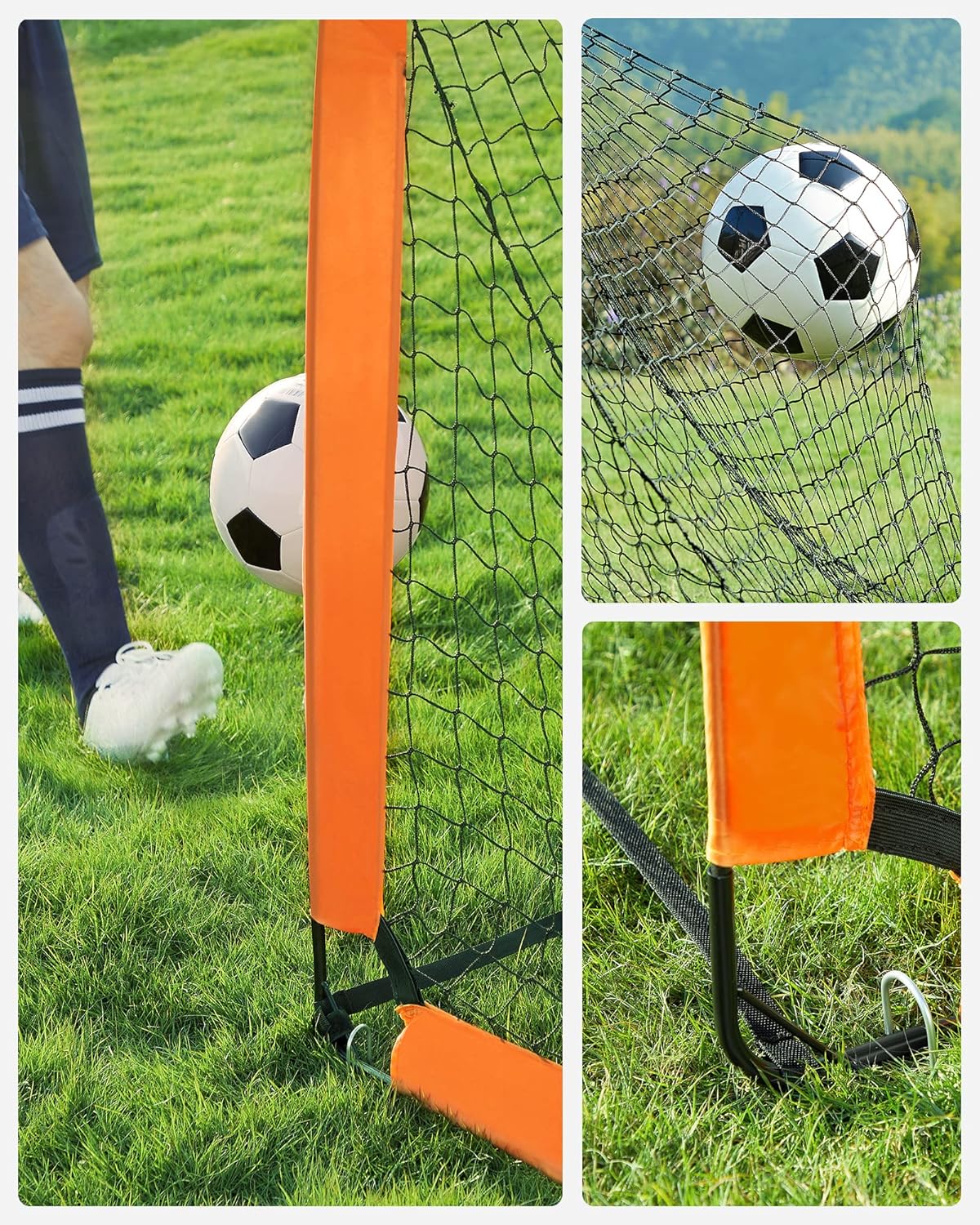 Thumbnail 6 de SONGMICS set of 2 kids’ football goals (4 x 3FT foldable net) with quick assemble frame