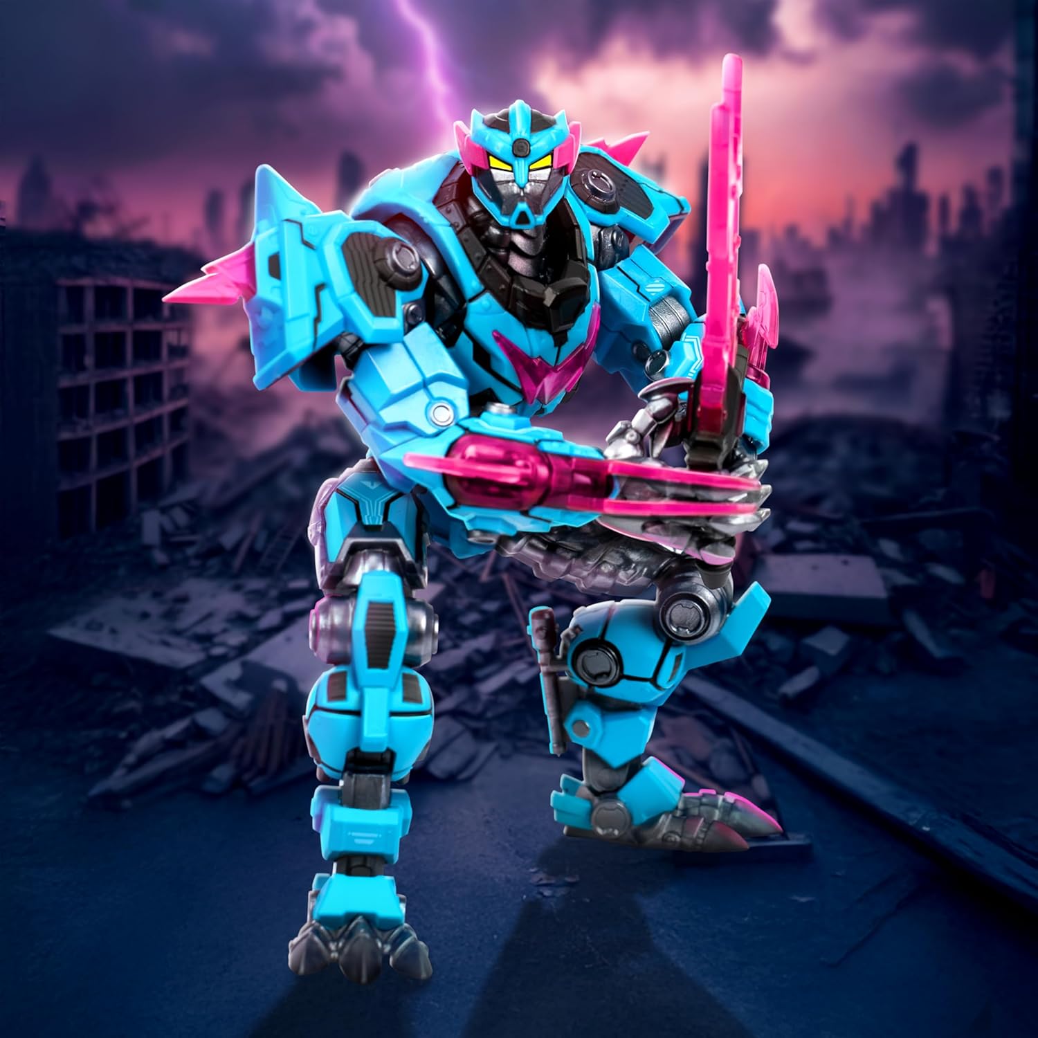 Detalle de MrBeast Lab Collection Platine – Panthère Titan de Combat 16,5 cm