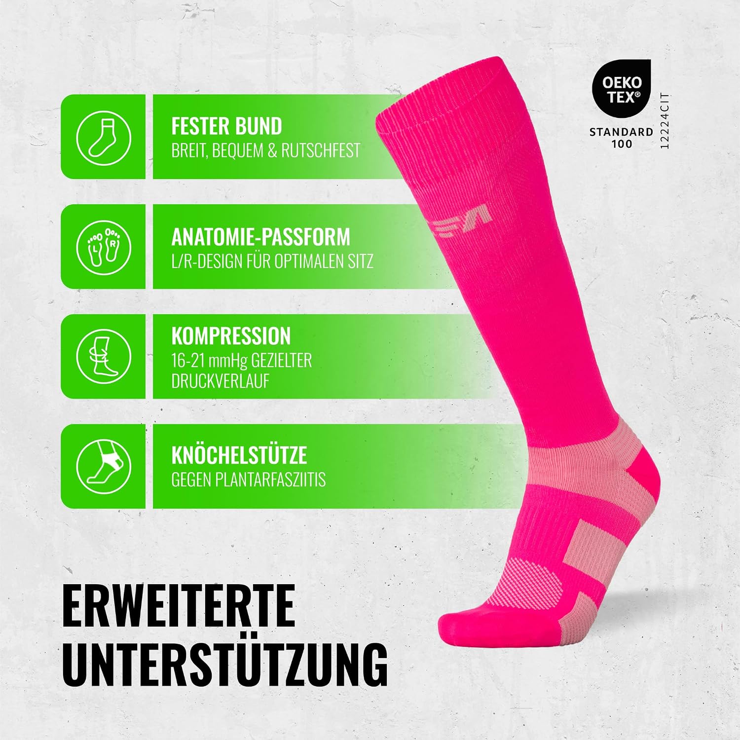 Detalle 2 de CFA V1 Kompressionssocken 16–21 mmHg