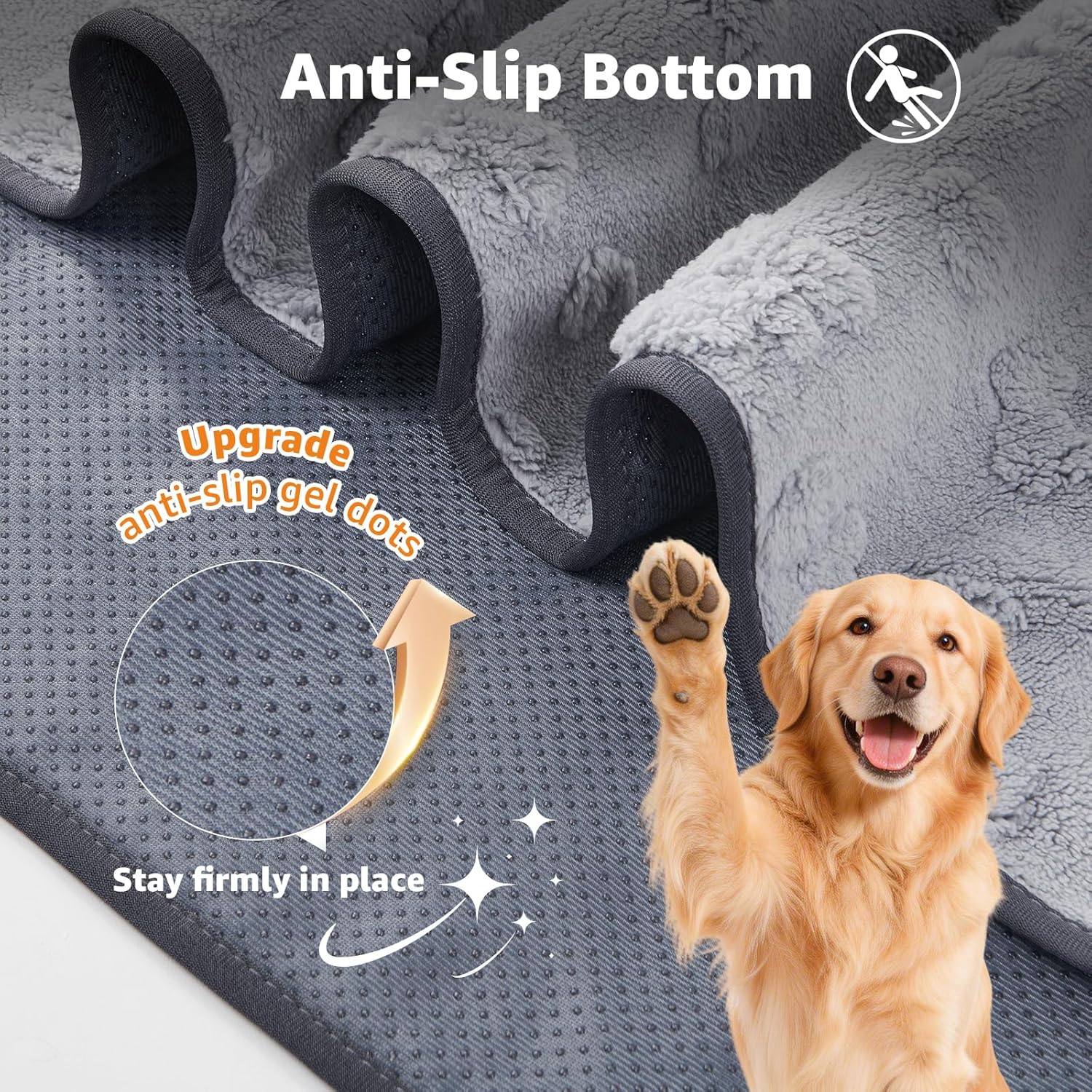 Detalle 2 de PICK FOR LIFE Reusable Dog Training Pads, 2 Pack – 46 x 61 cm (Grey) for Home, Travel and Car