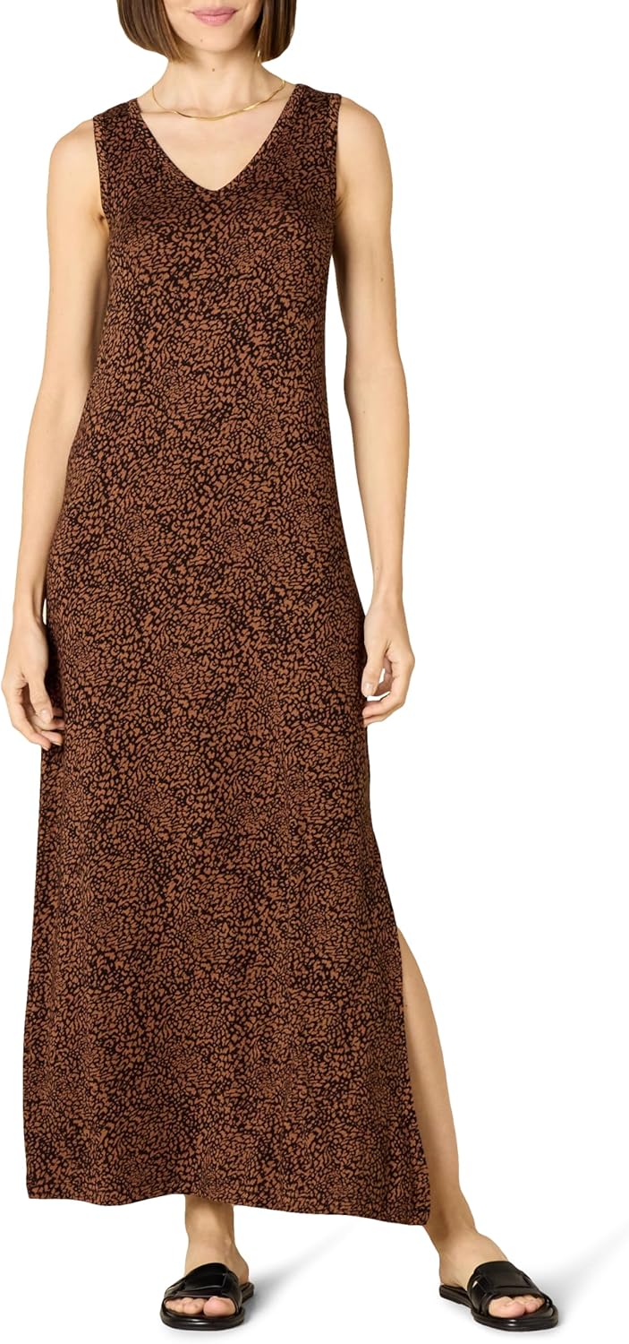 Thumbnail 6 de Amazon Essentials abito lungo donna maxi in jersey con scollo a V e spacchi laterali