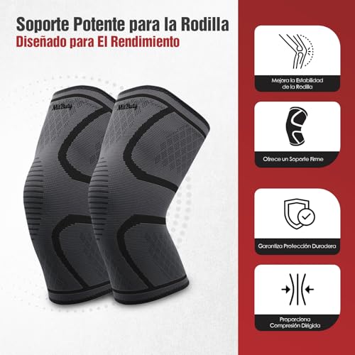 Thumbnail 3 de MitButy Rodilleras Menisco y Ligamento – Pack de 2 (Talla M 42–47 cm) para Gym, Running, Crossfit y Más