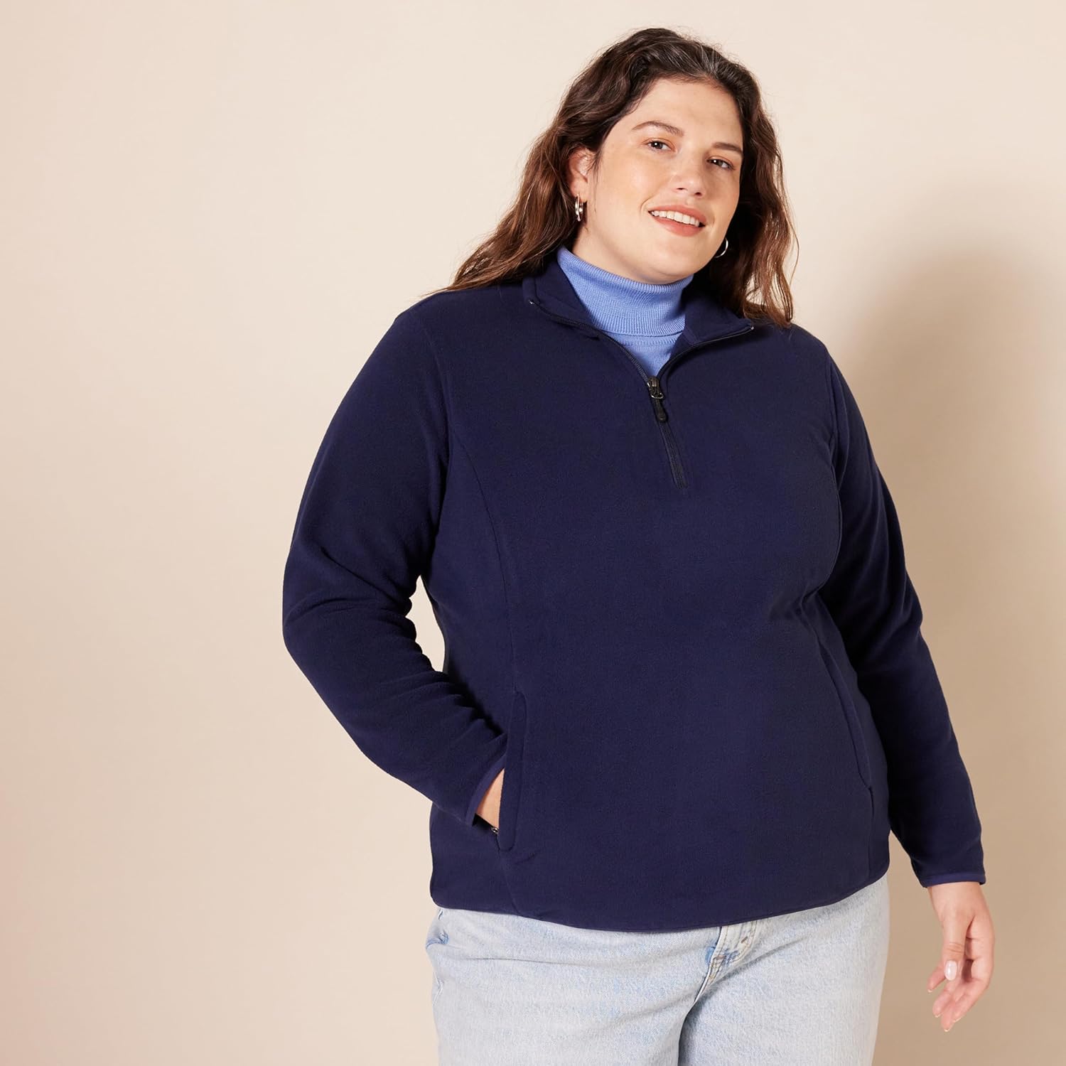 Thumbnail 4 de Amazon Essentials Mädchen Langärmelige Pulloverjacke aus Polarfleece mit Viertelreißverschluss
