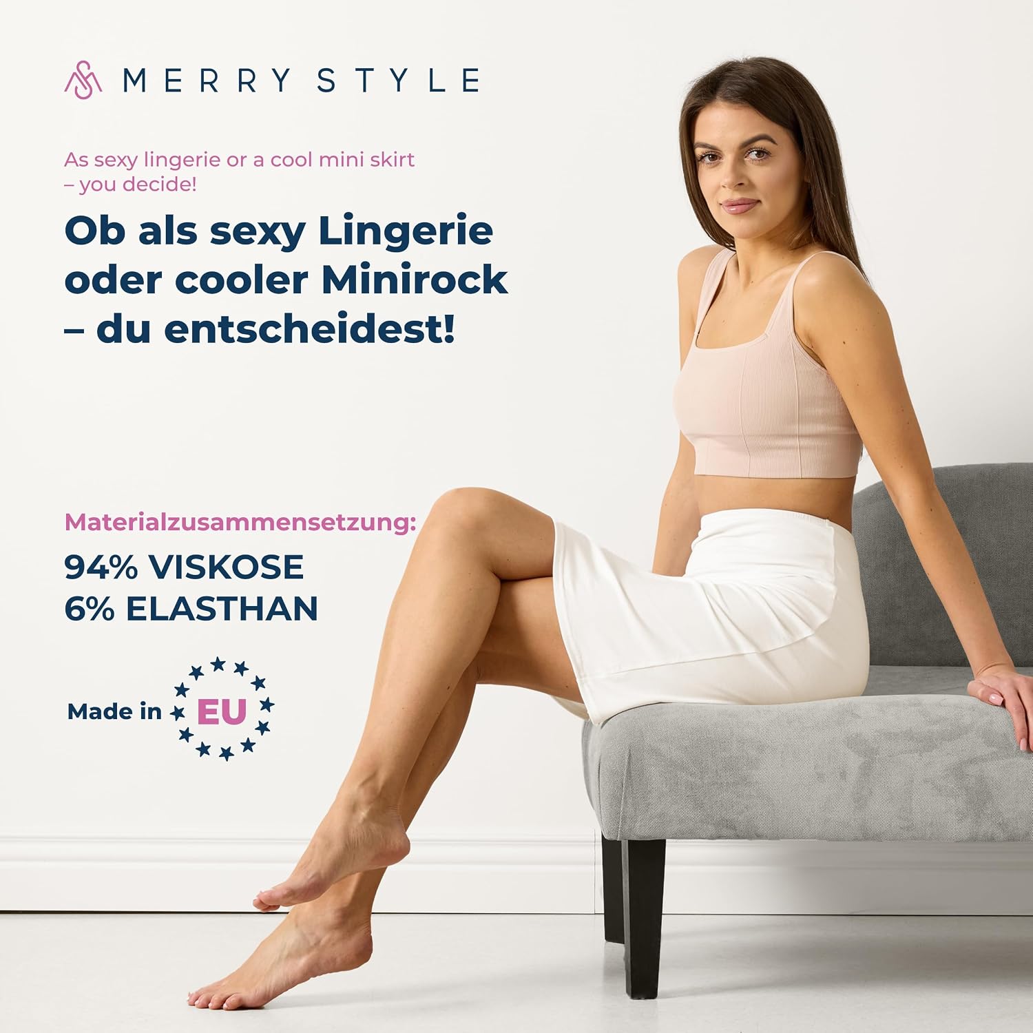Thumbnail 4 de Merry Style MS10-204 damesonderrok van viscose en elastaan
